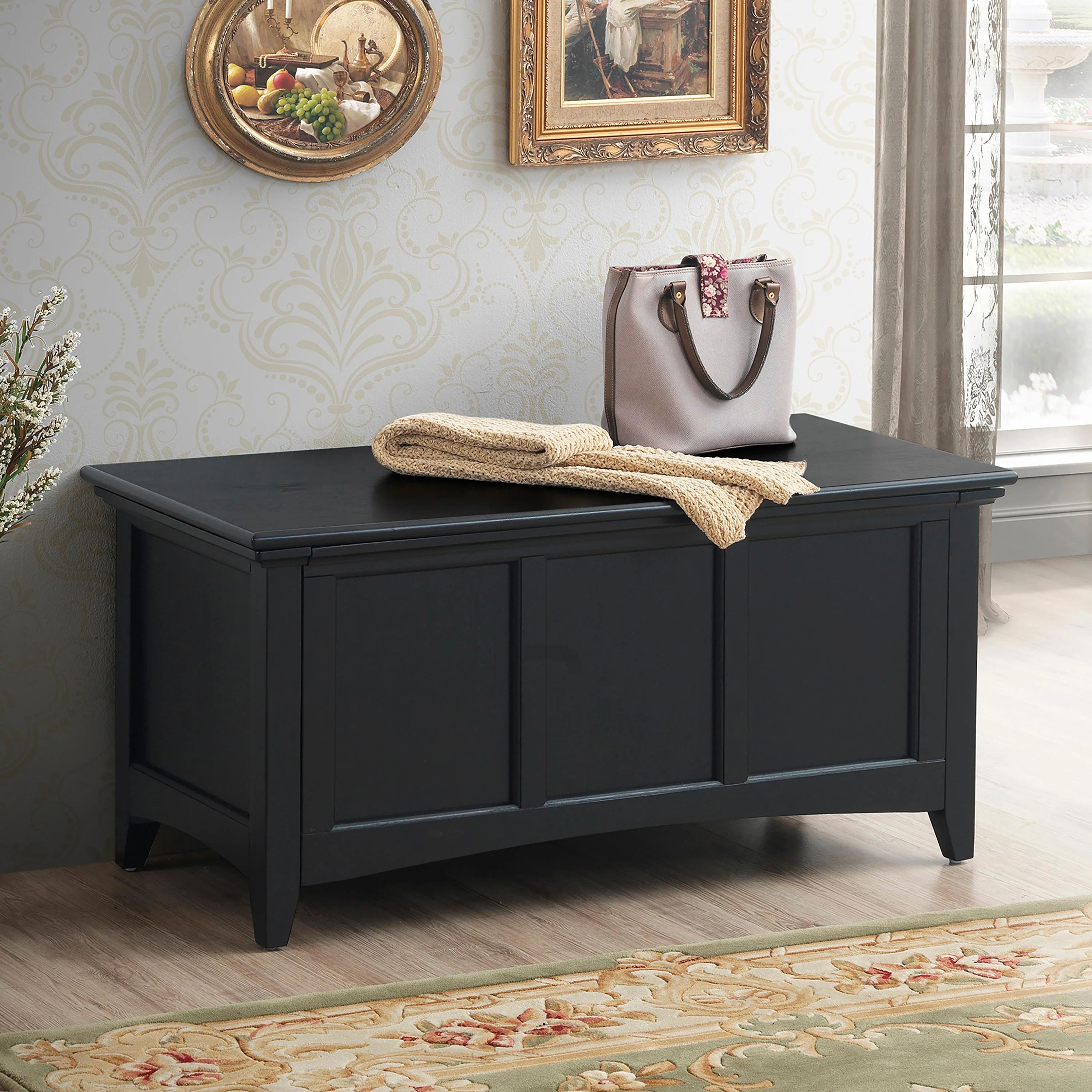 Hinged Paneled Storage Chest/Console - Image 4