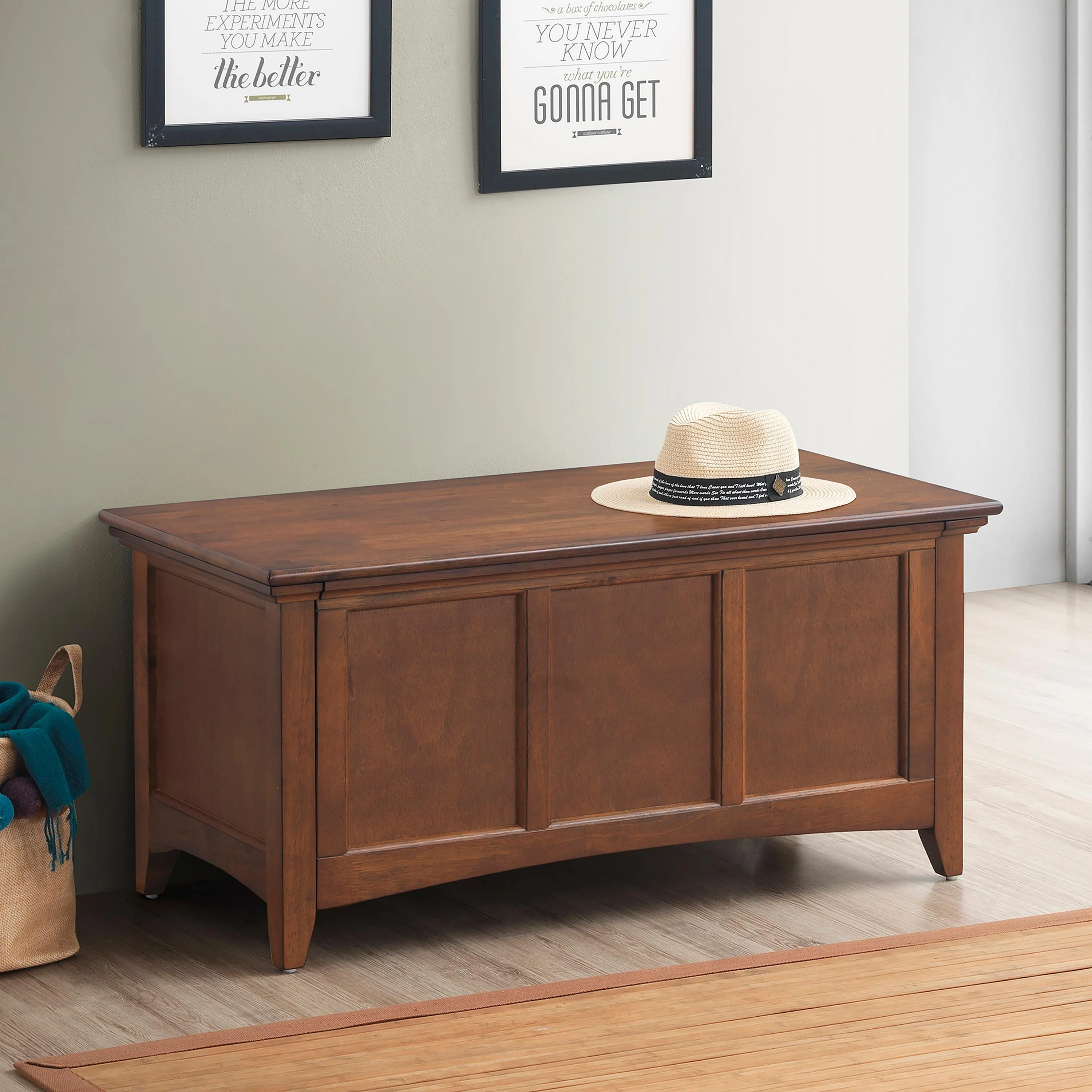 Hinged Paneled Storage Chest/Console - Image 6