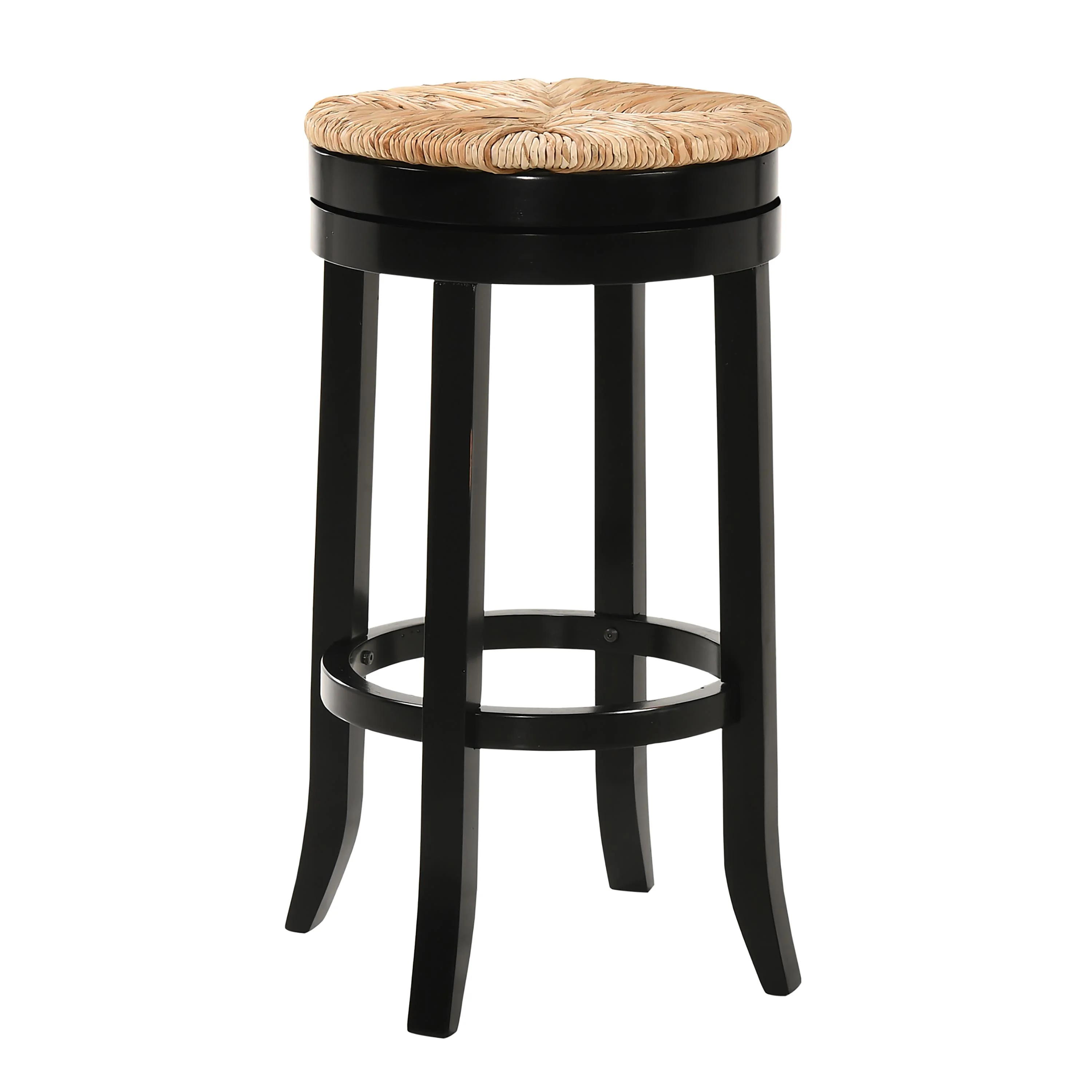 30" Round Rush Seat Swivel Bar Stool - Image 5