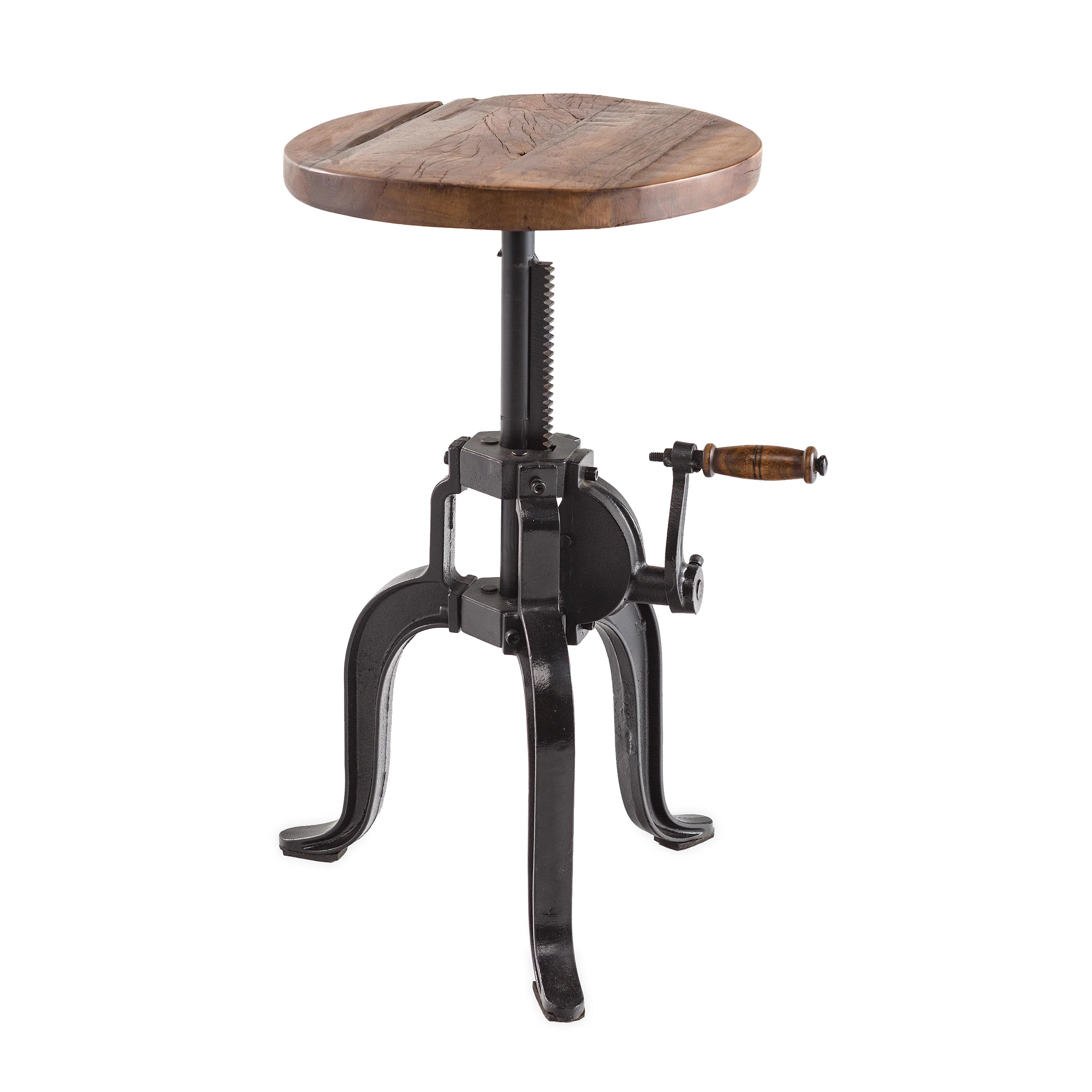 Allegheny Reclaimed Wood Adjustable Height Crank Table - Image 2