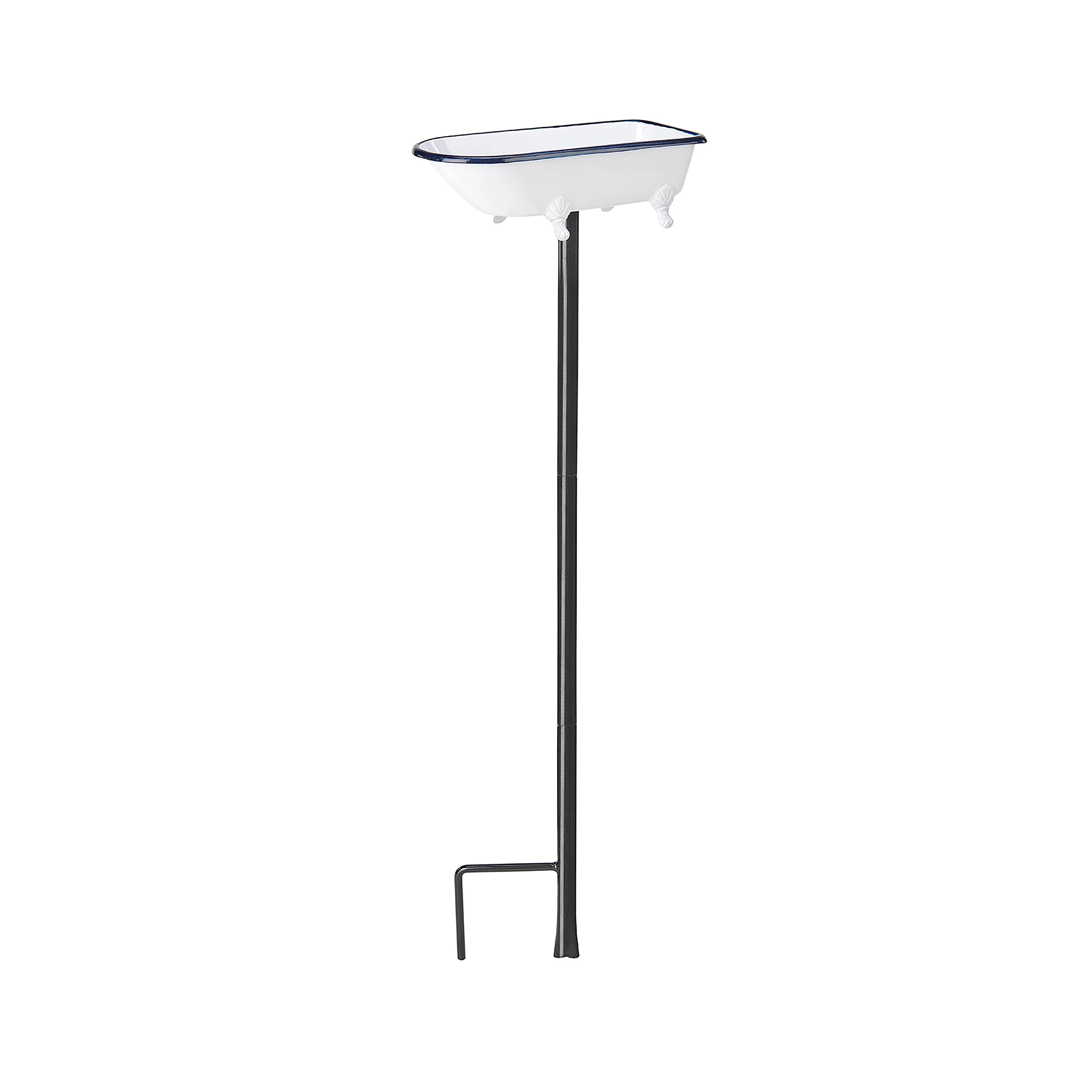 Splish Splash Birdbath, Brass With White Finish - Image 4
