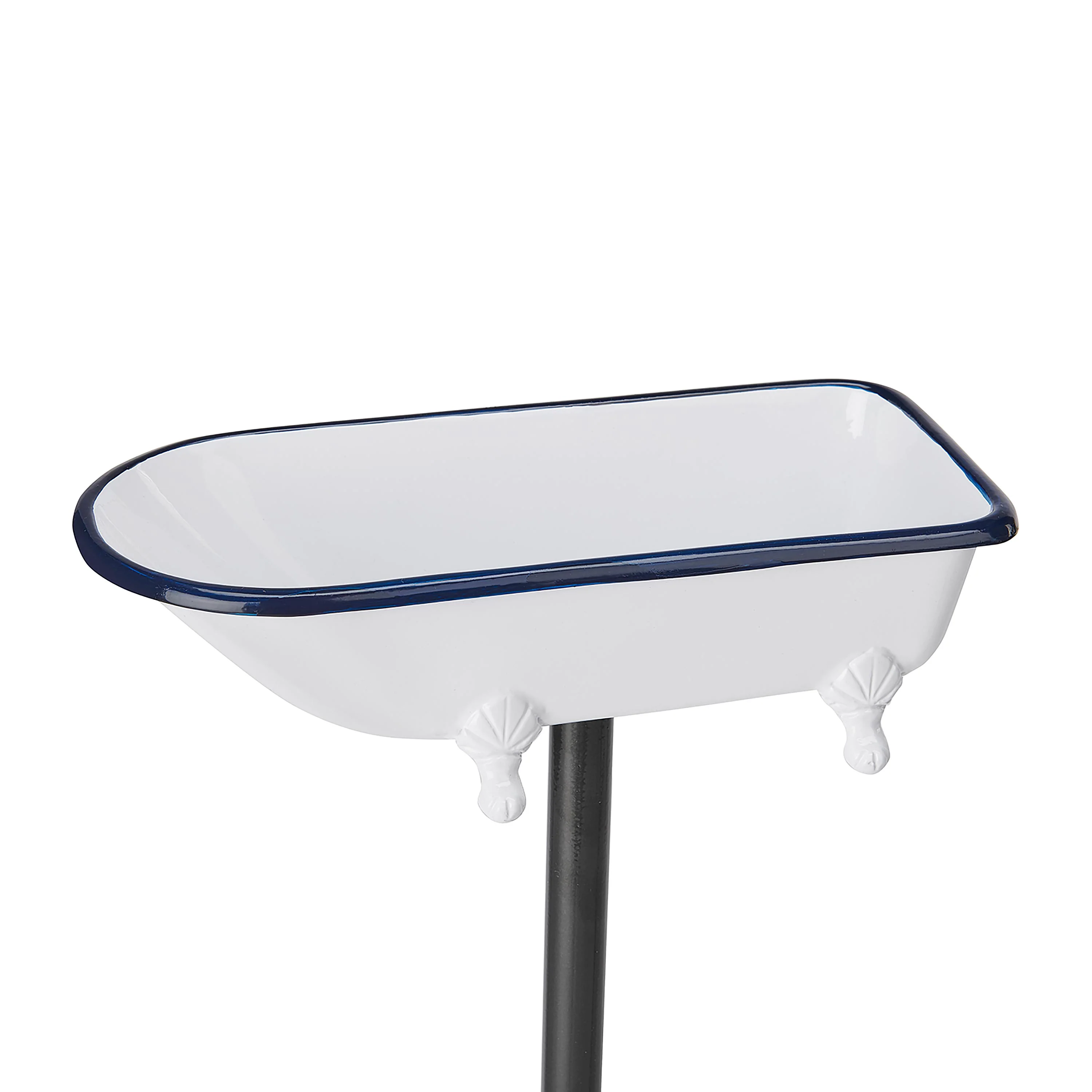 Splish Splash Birdbath, Brass With White Finish - Image 5