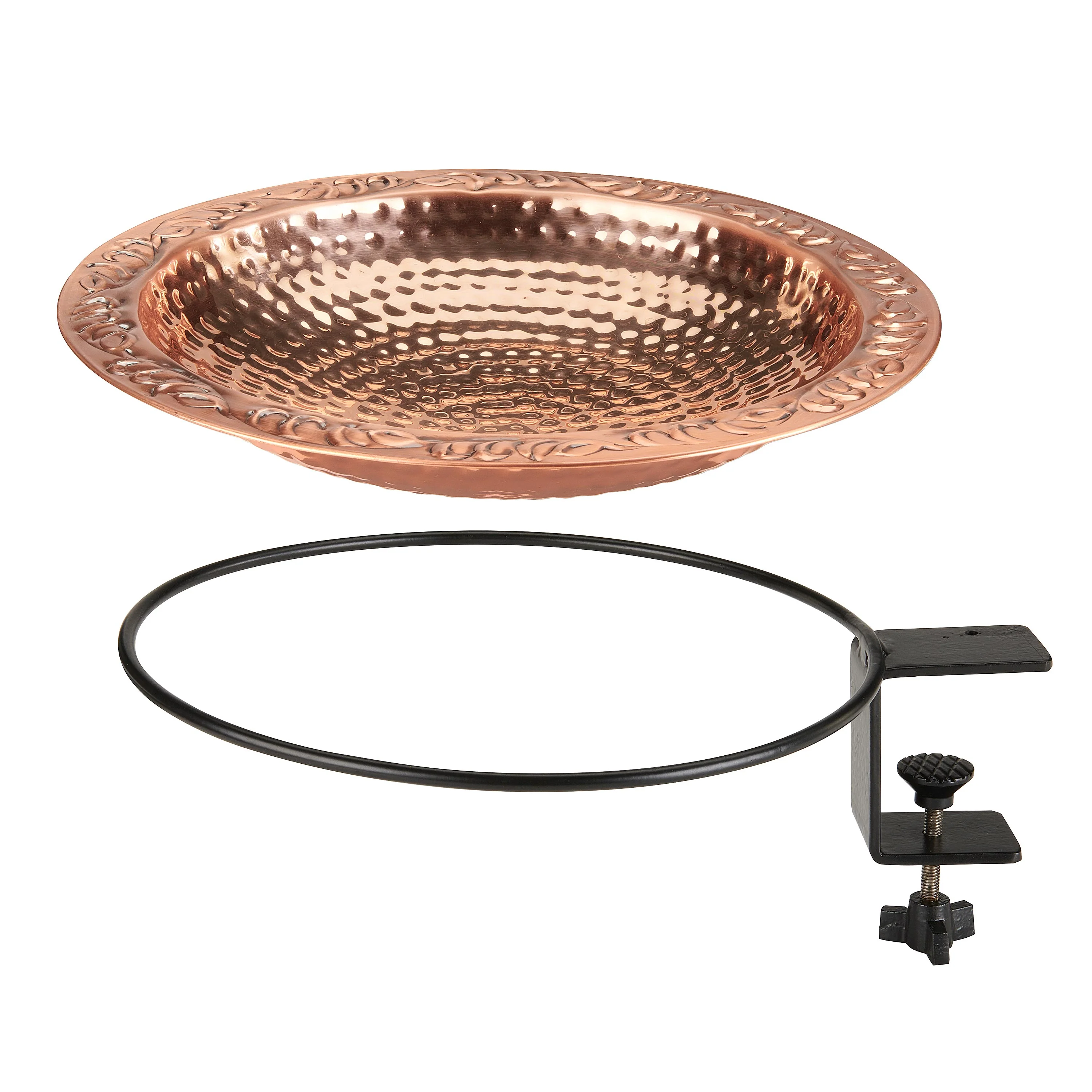 Large Deck Mounted Copper Birdbath - Image 5