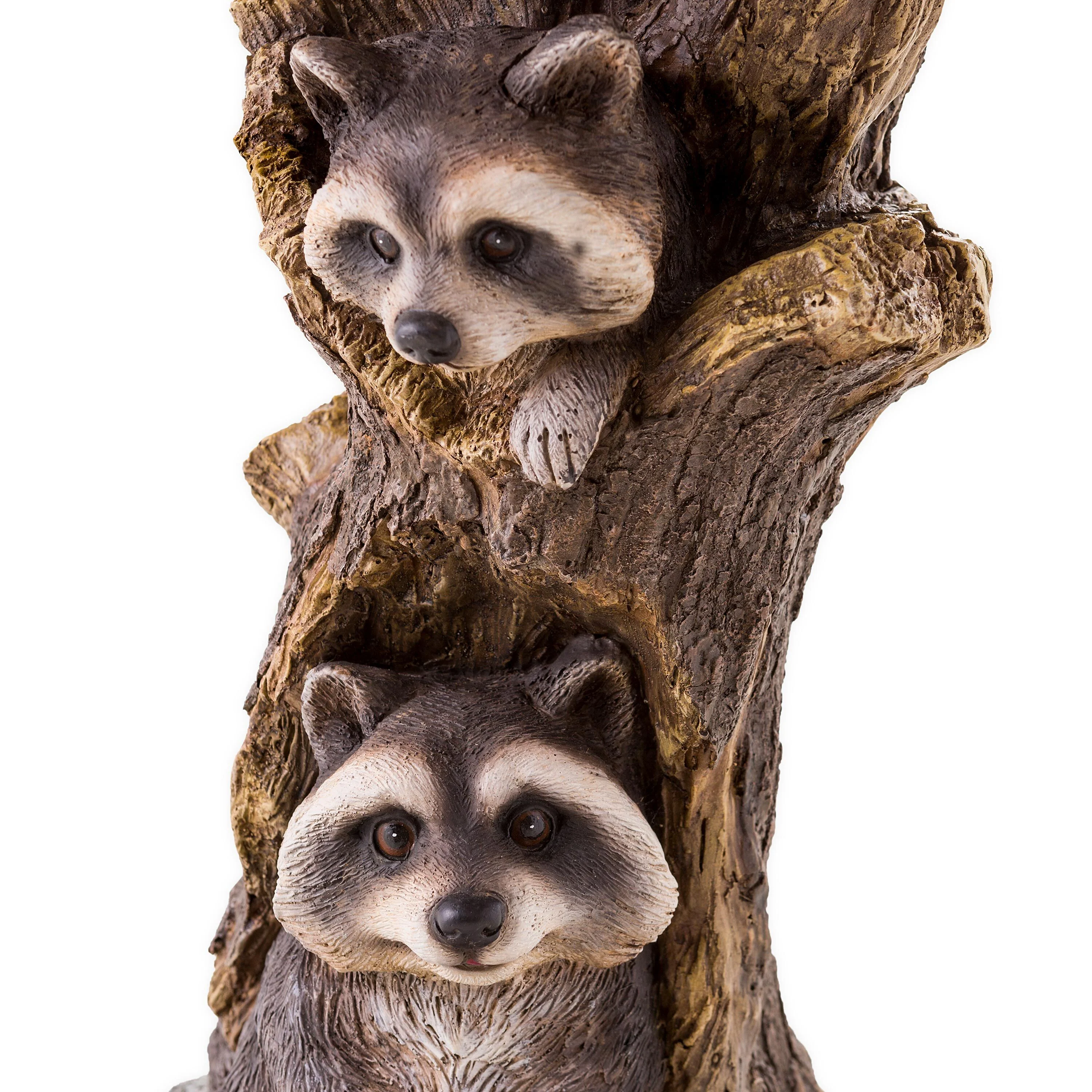 Resin Raccoon Birdbath - Image 4
