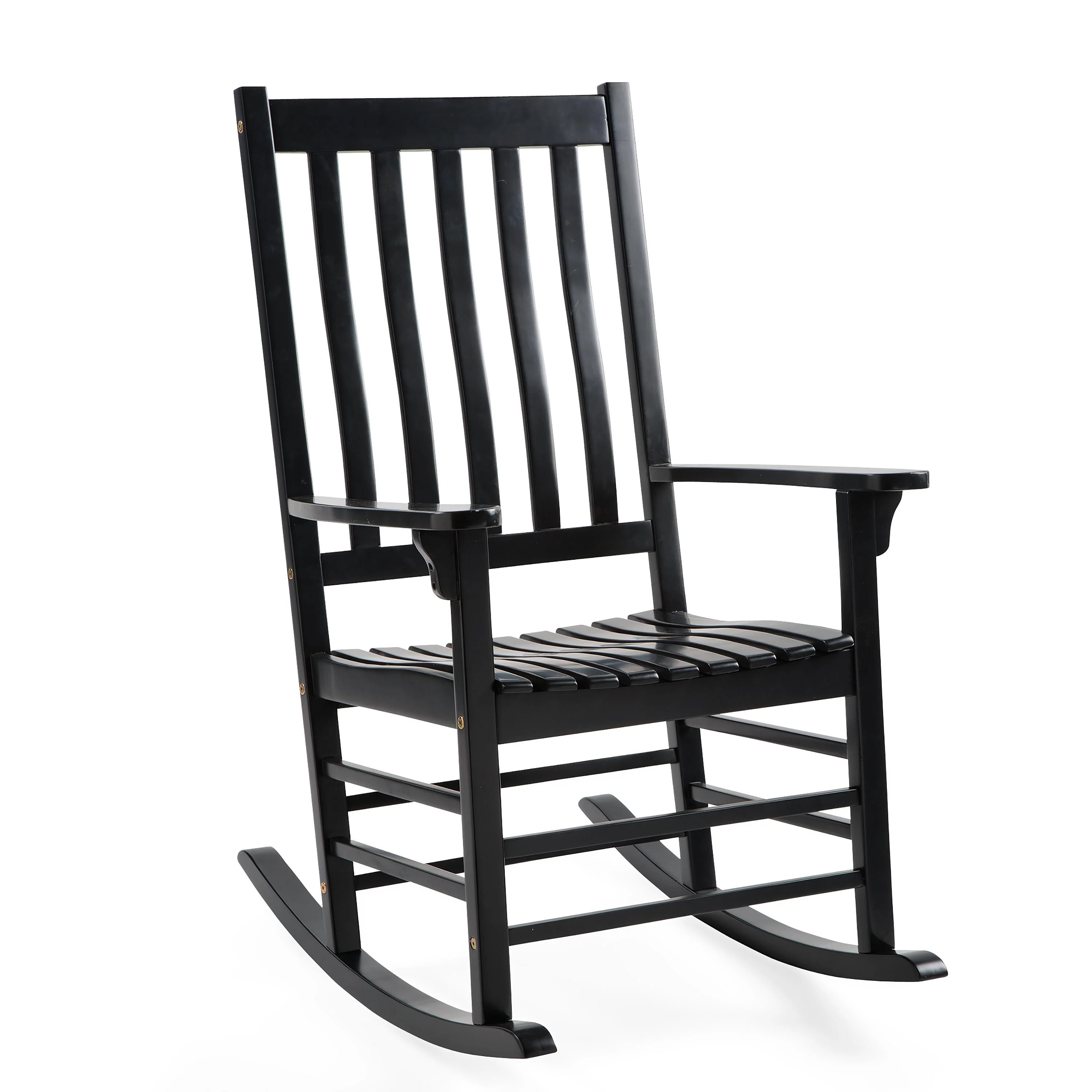 Slatted Wood Rocking Chair - Image 3