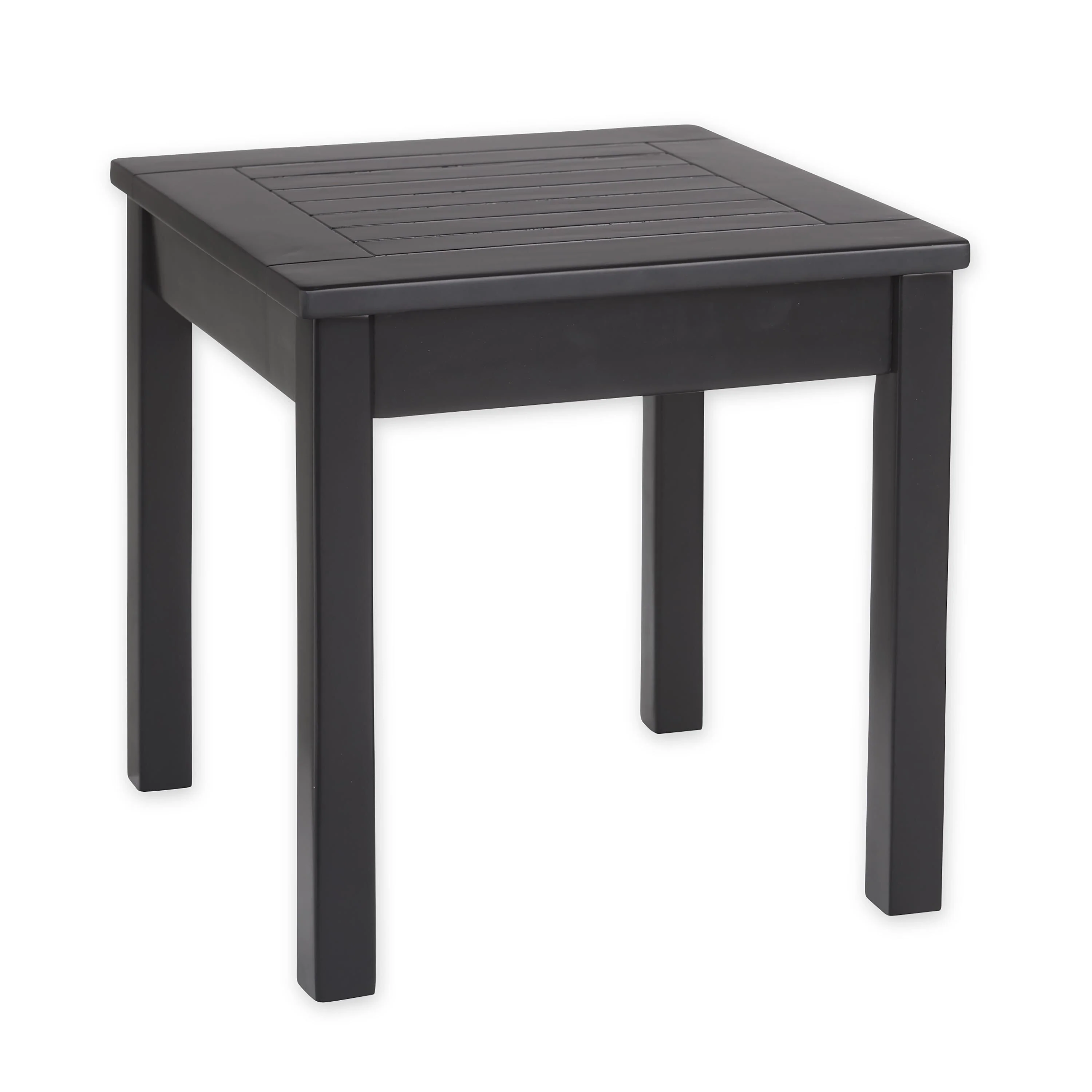 Slatted Wood Side Table