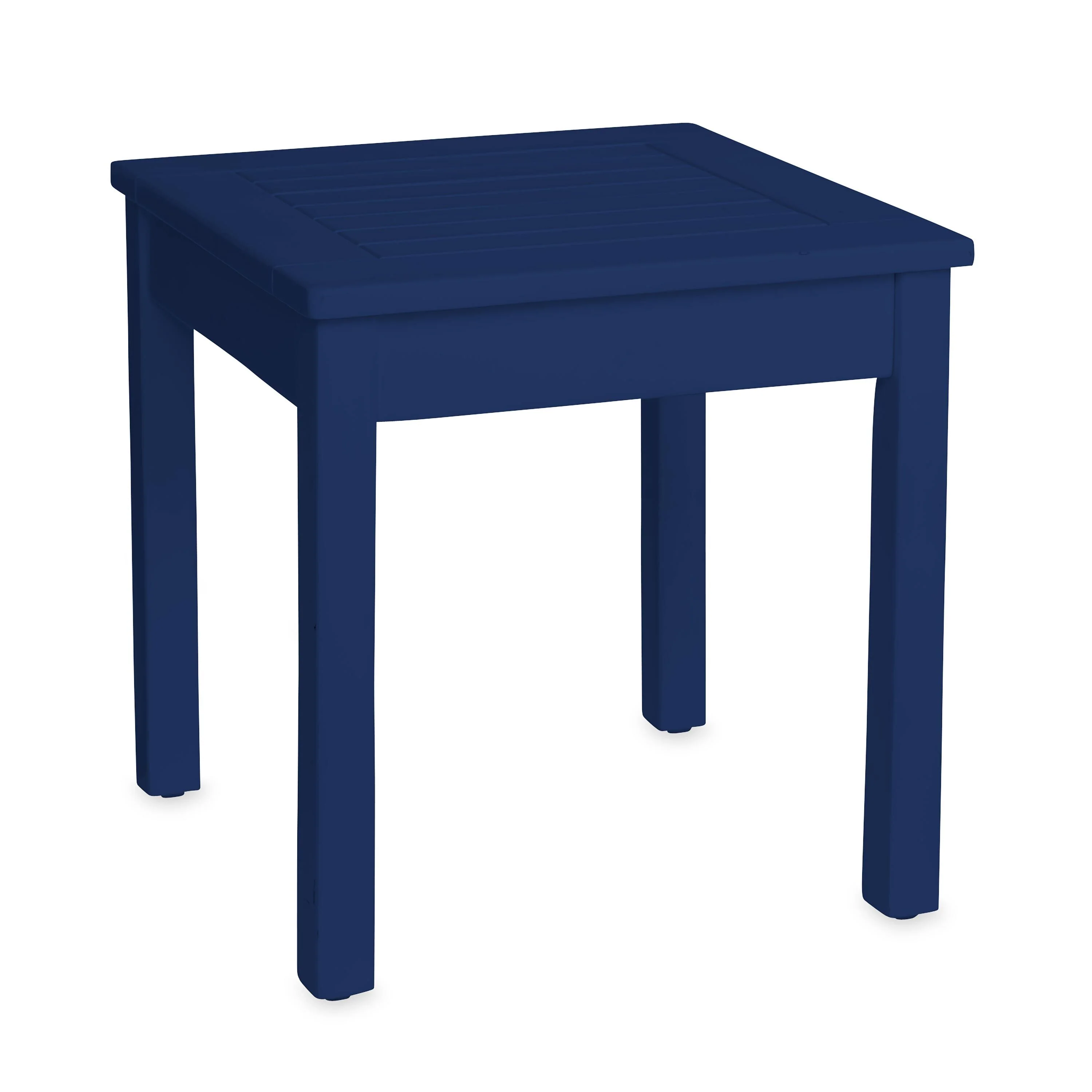 Slatted Wood Side Table - Image 3