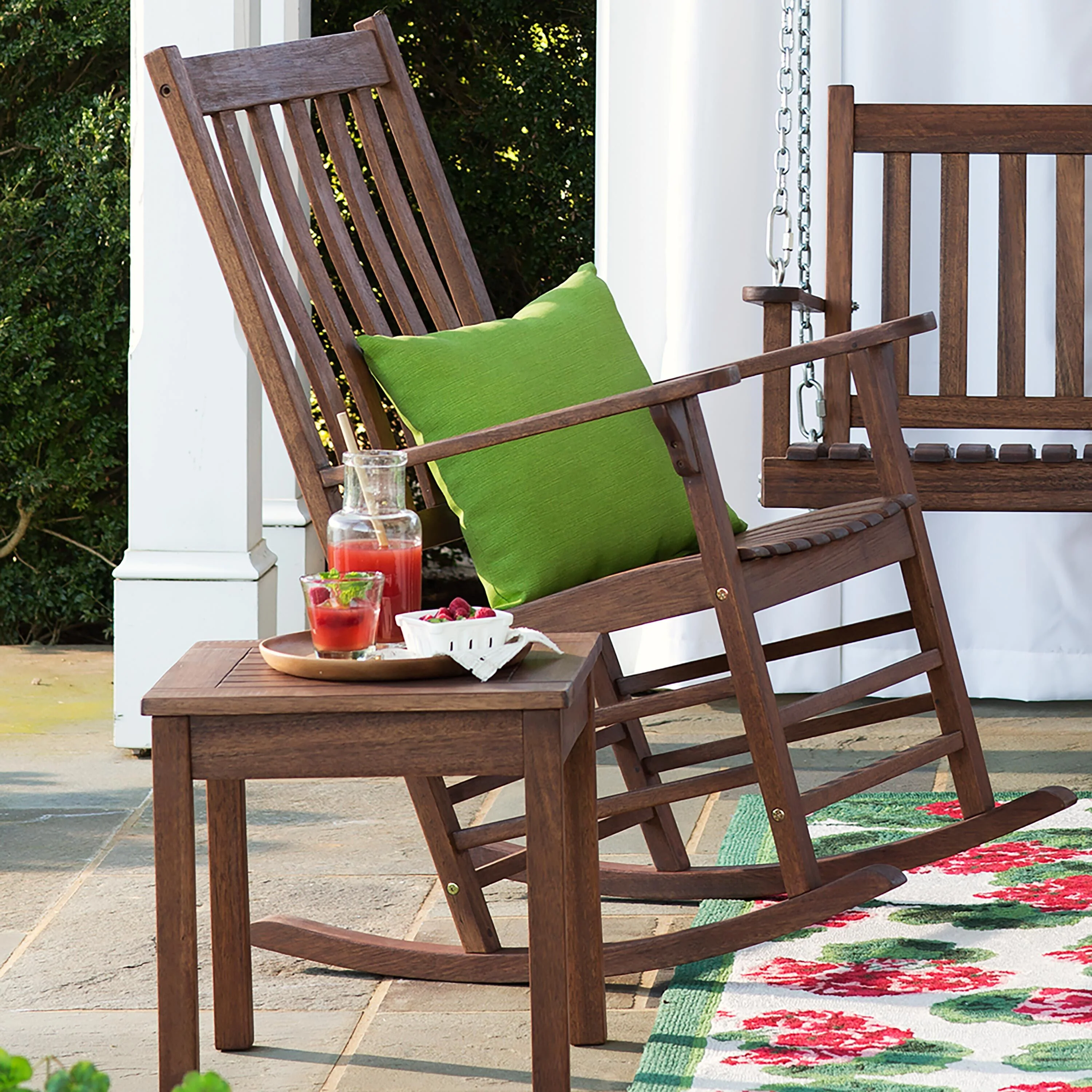 Slatted Wood Side Table - Image 5