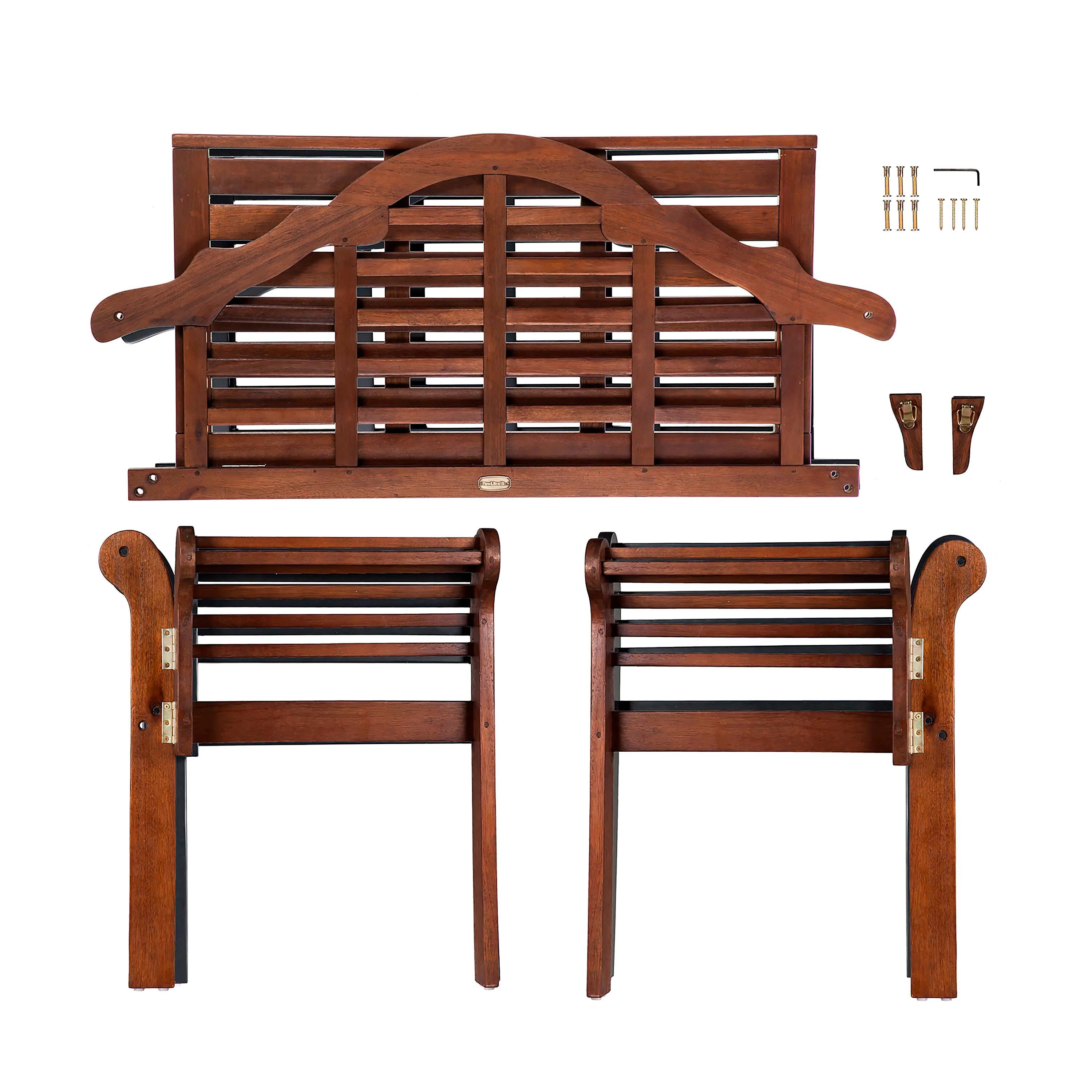 Lutyens Wood Garden Bench - Image 25