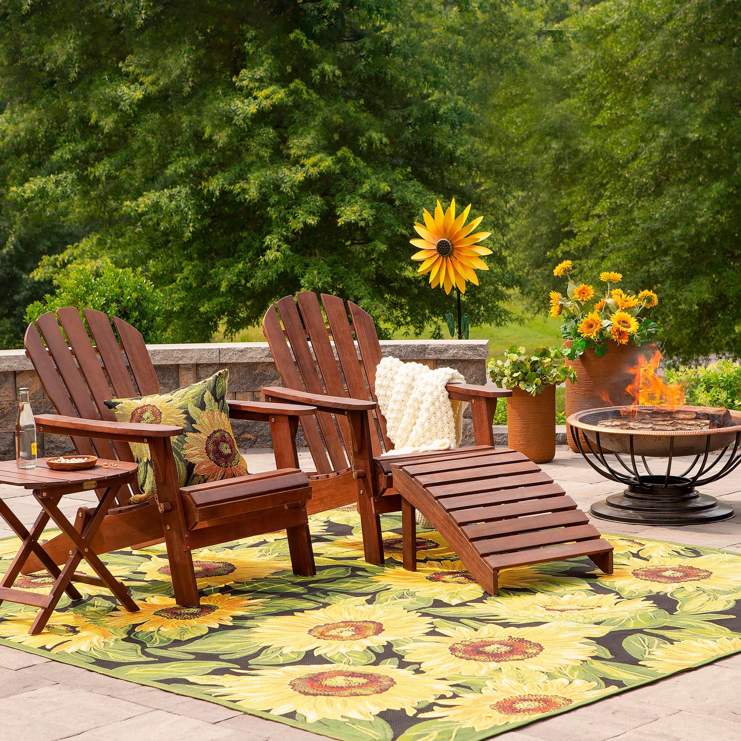 Eucalyptus Wood Adirondack Ottoman - Image 9