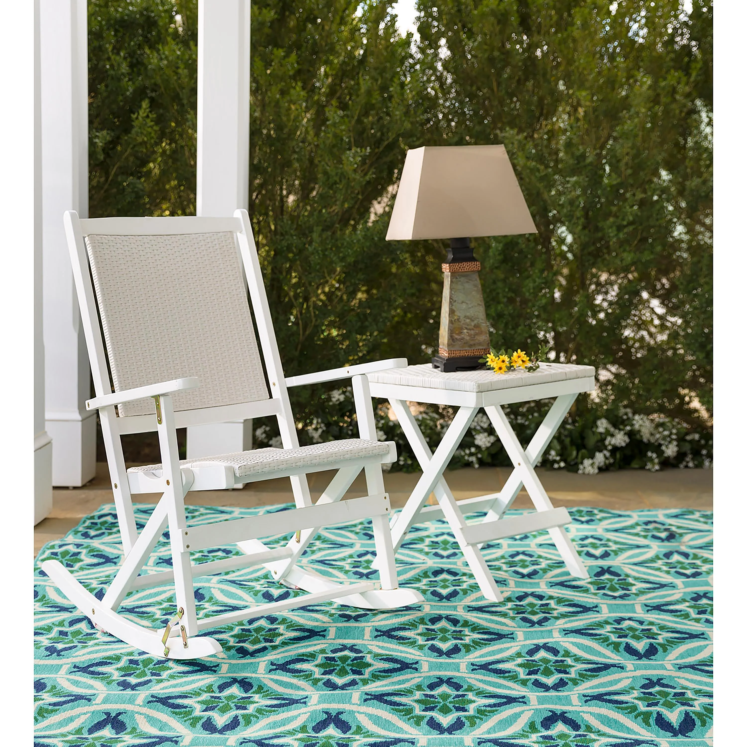Claytor Folding Eucalyptus Outdoor Side Table - Image 3