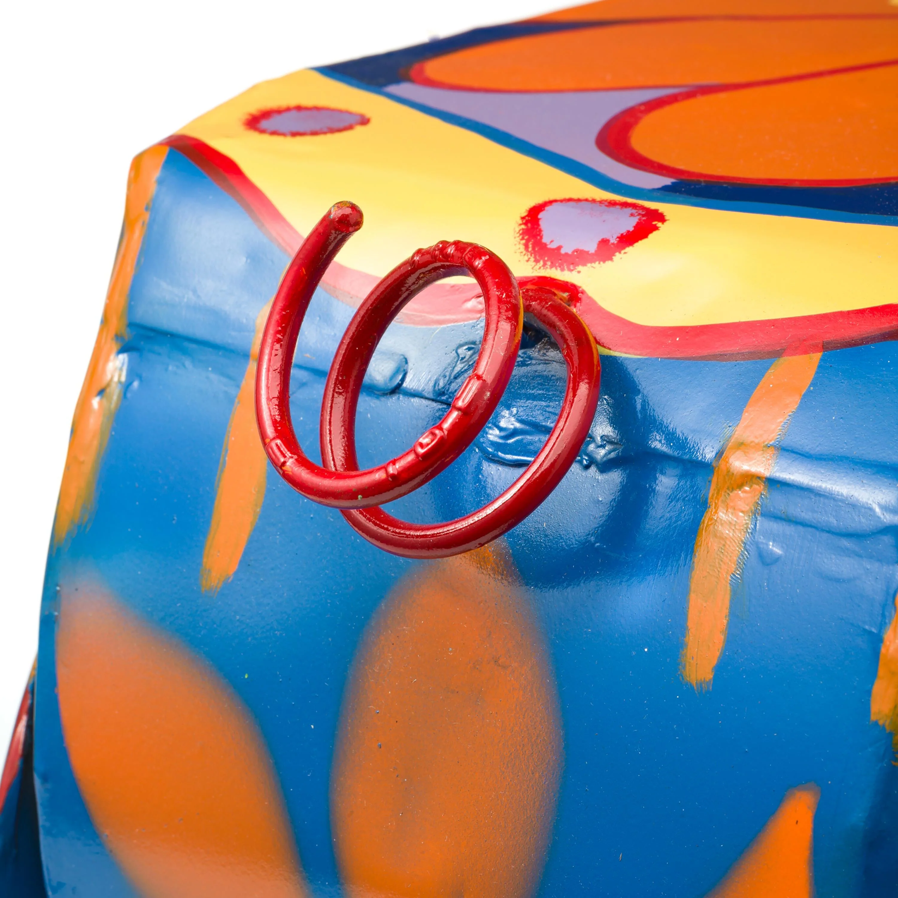 Colorful Folk Art Pig Side Table - Image 8