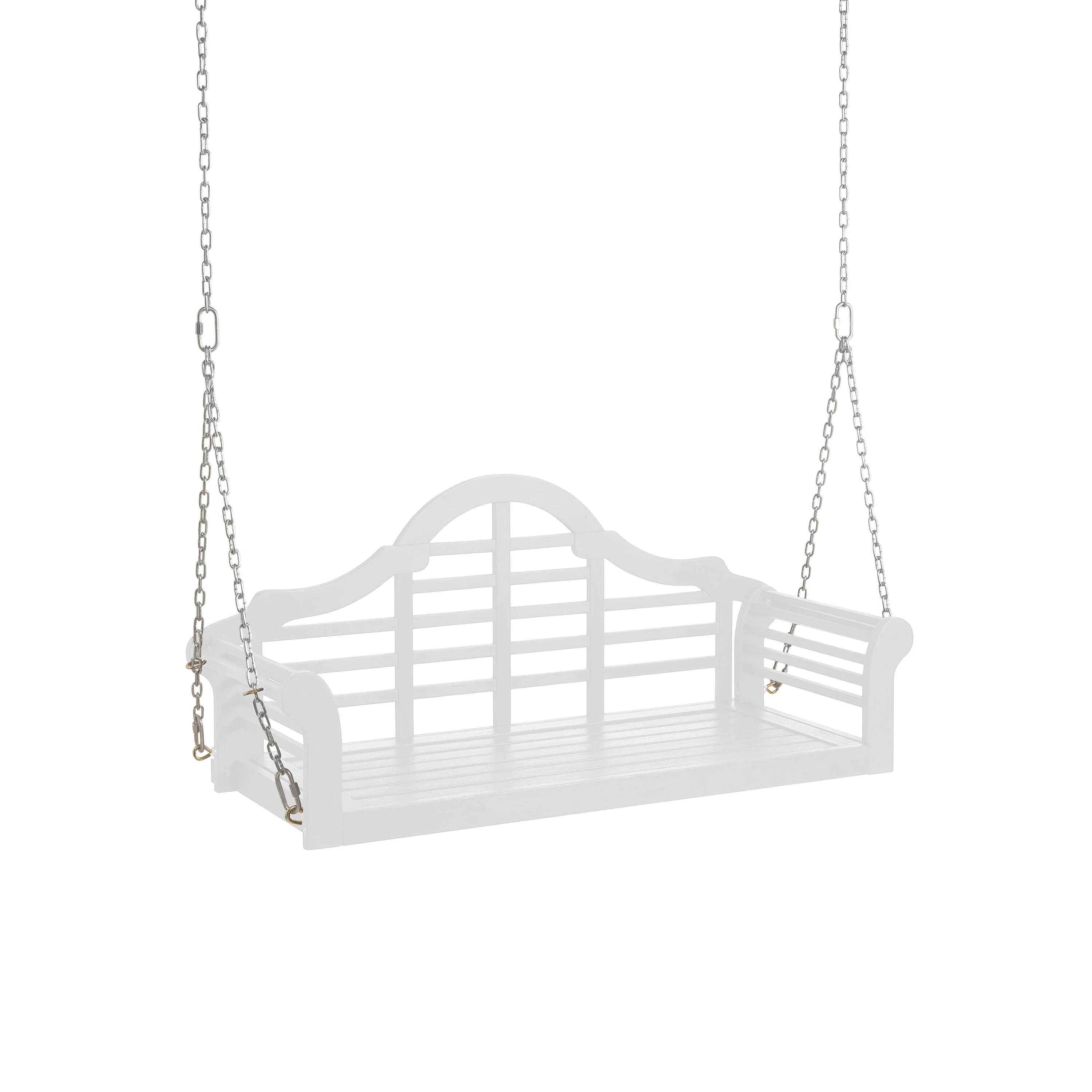 Lutyens Eucalyptus Wood Porch Swing, White - Image 2