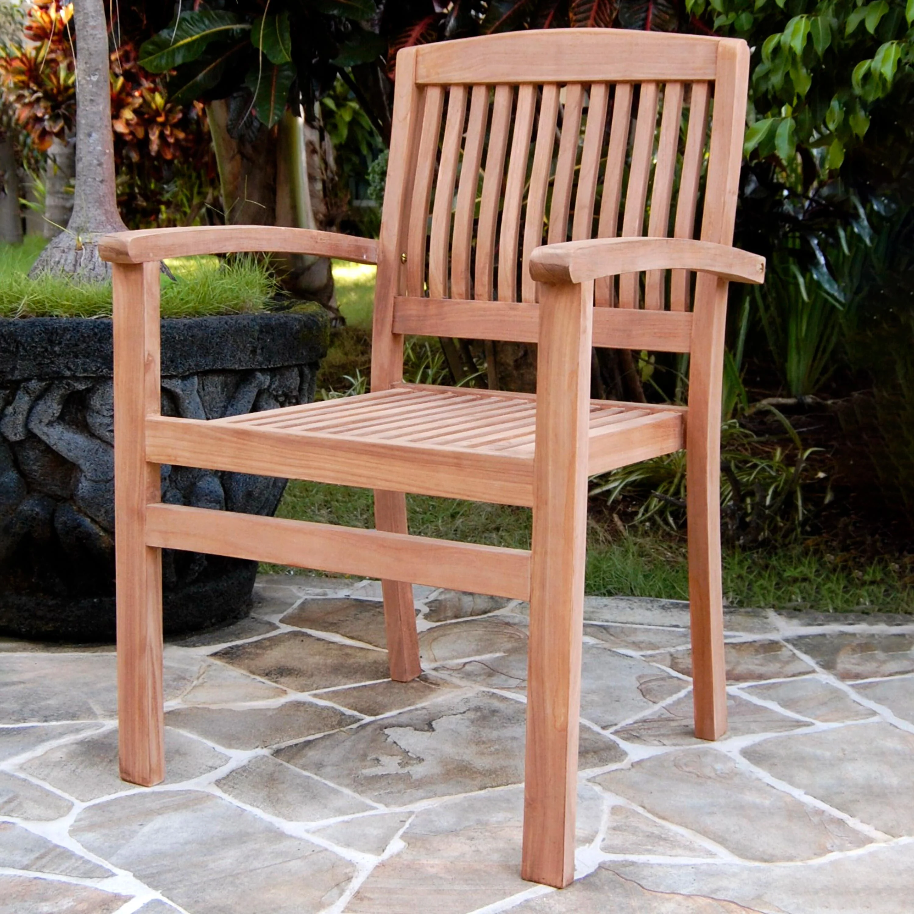 Teak Wood Chairs, Set of 2 - Image 3