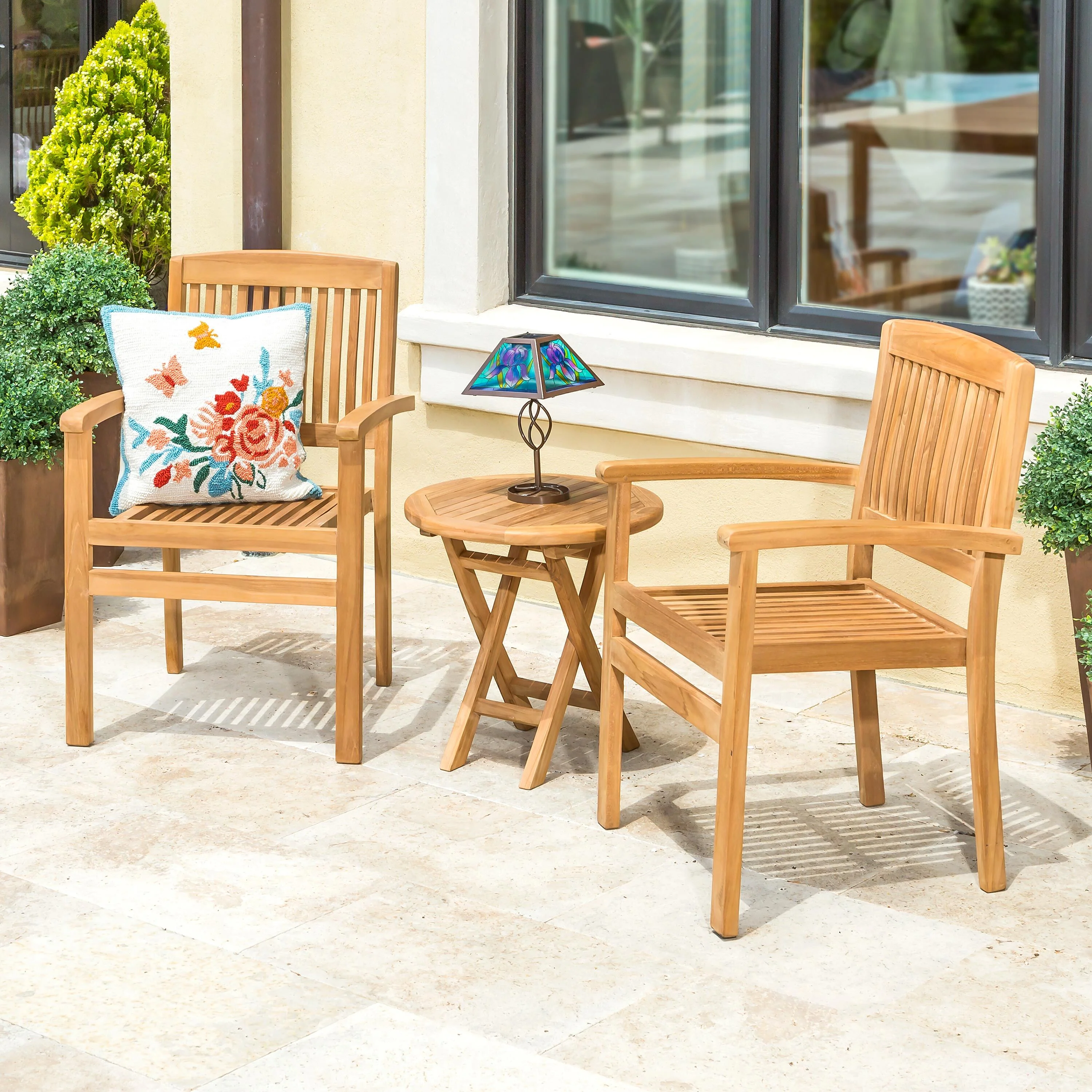 Teak Wood Chairs, Set of 2 - Image 4