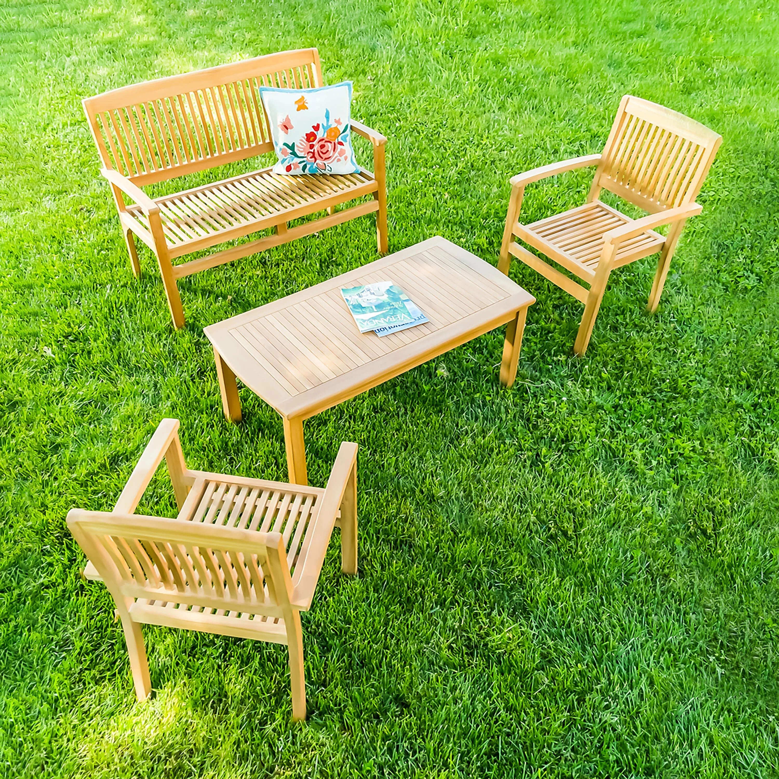 Teak Wood Chairs, Set of 2 - Image 6