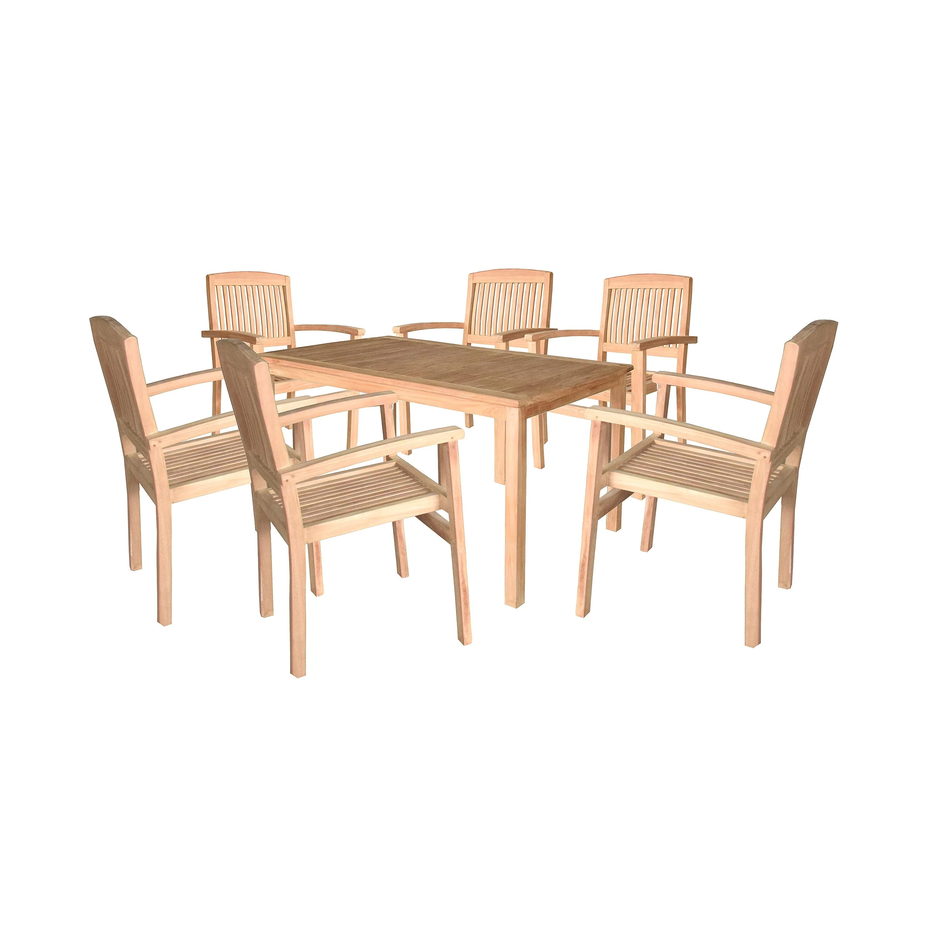 Teak Dining Set, 7-Piece Set - Image 3