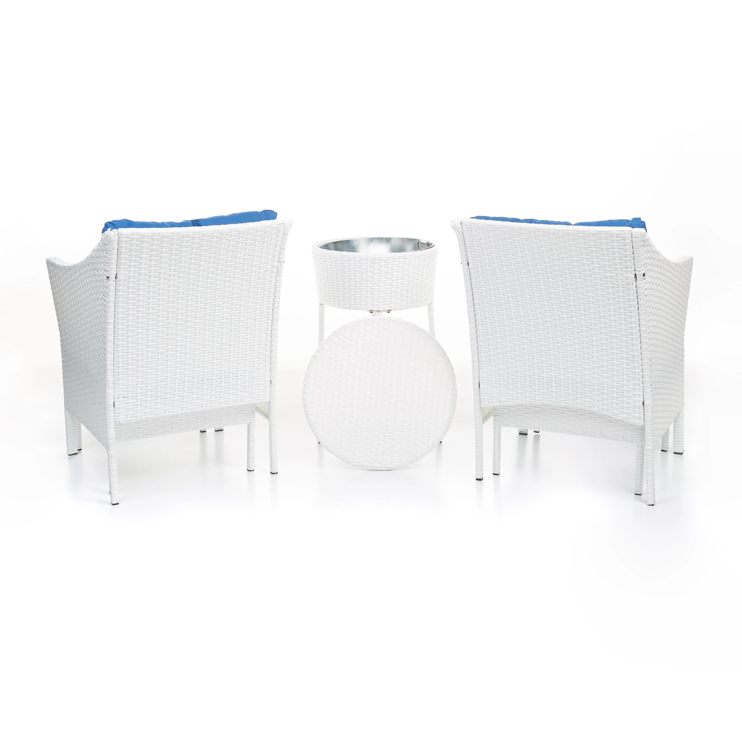 Harbor Moon Chat Set with Hideaway Ottomans and Cooler Table - Image 6