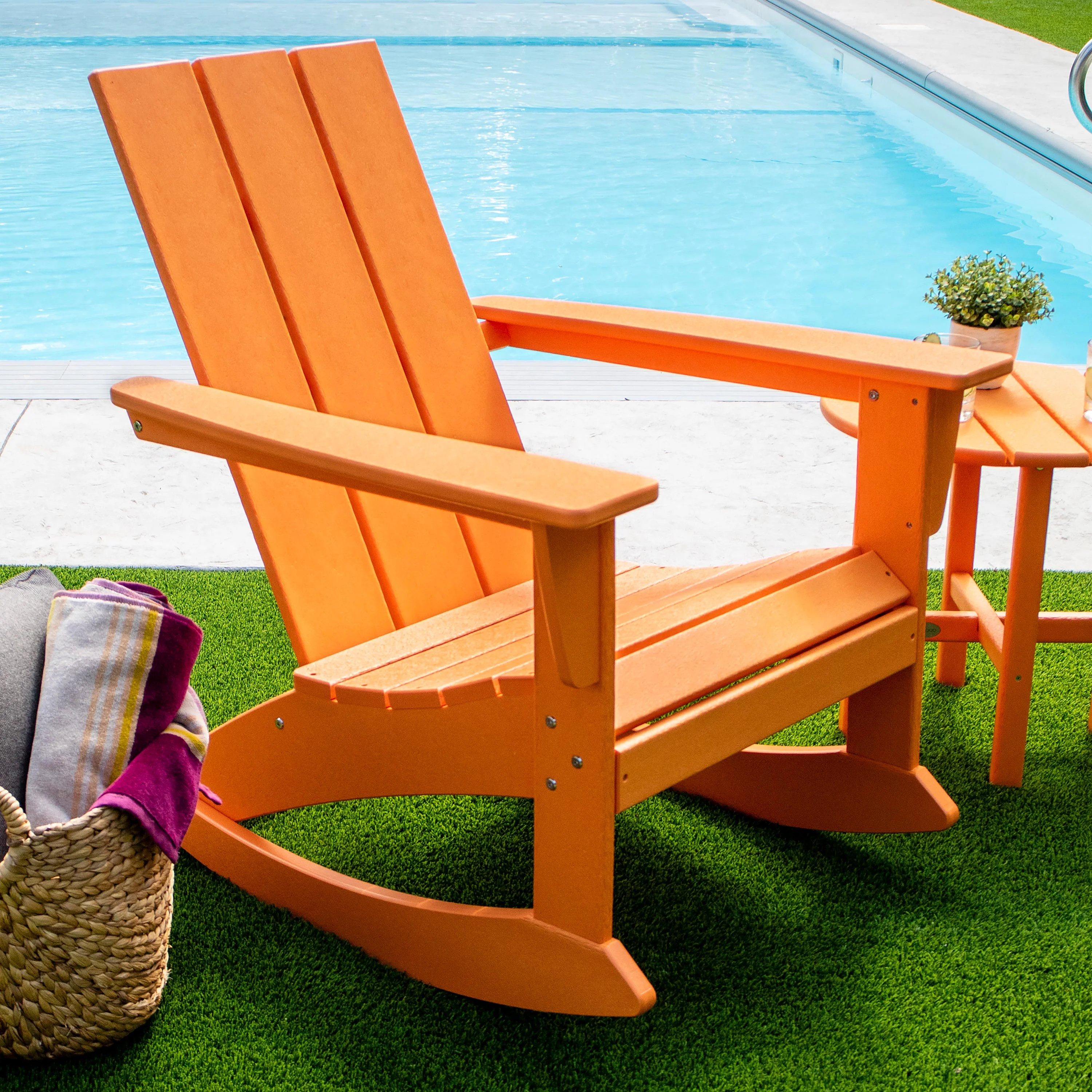 POLYWOOD® Modern Adirondack Rocking Chair - Image 15