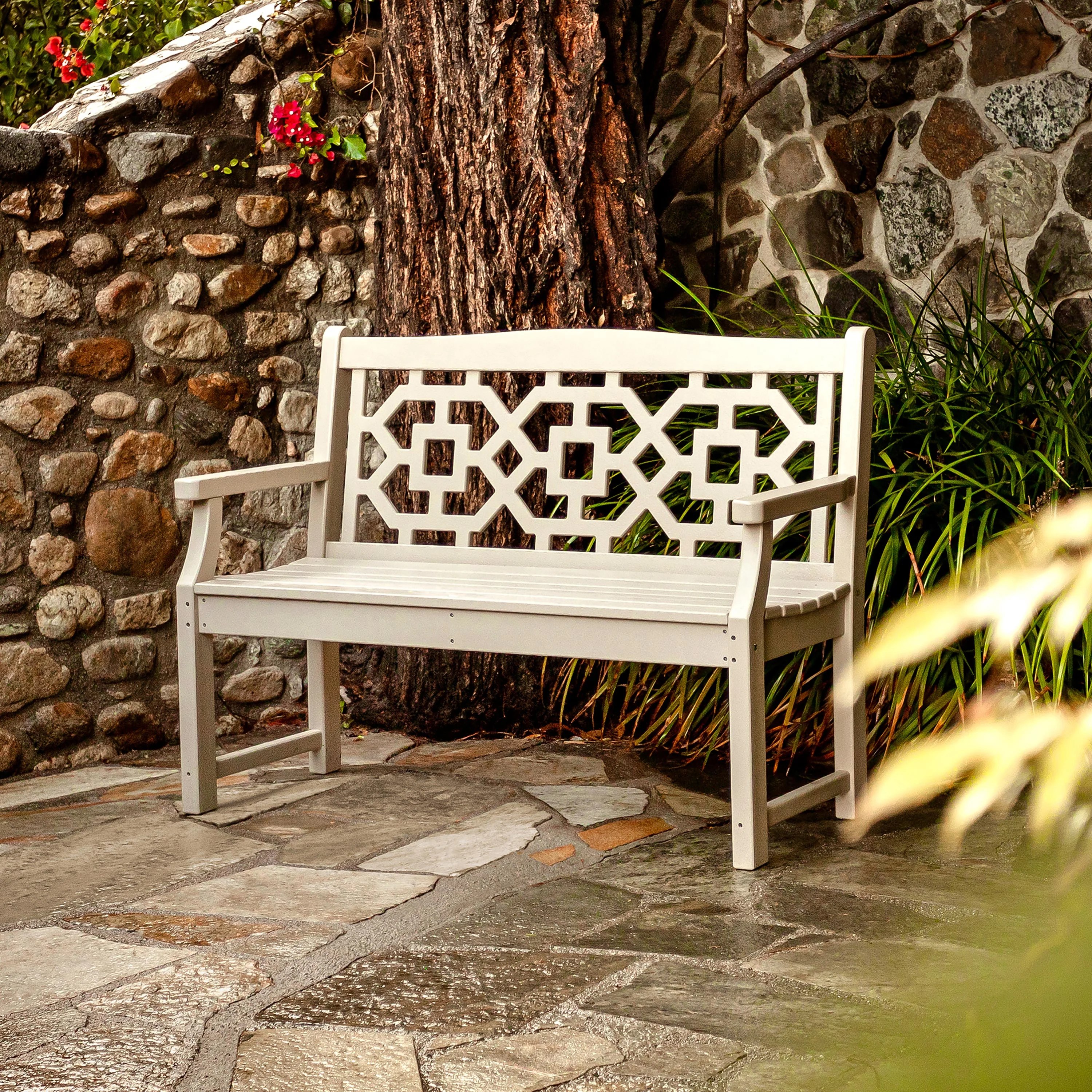 POLYWOOD® Chinoiserie Garden Bench - Image 6