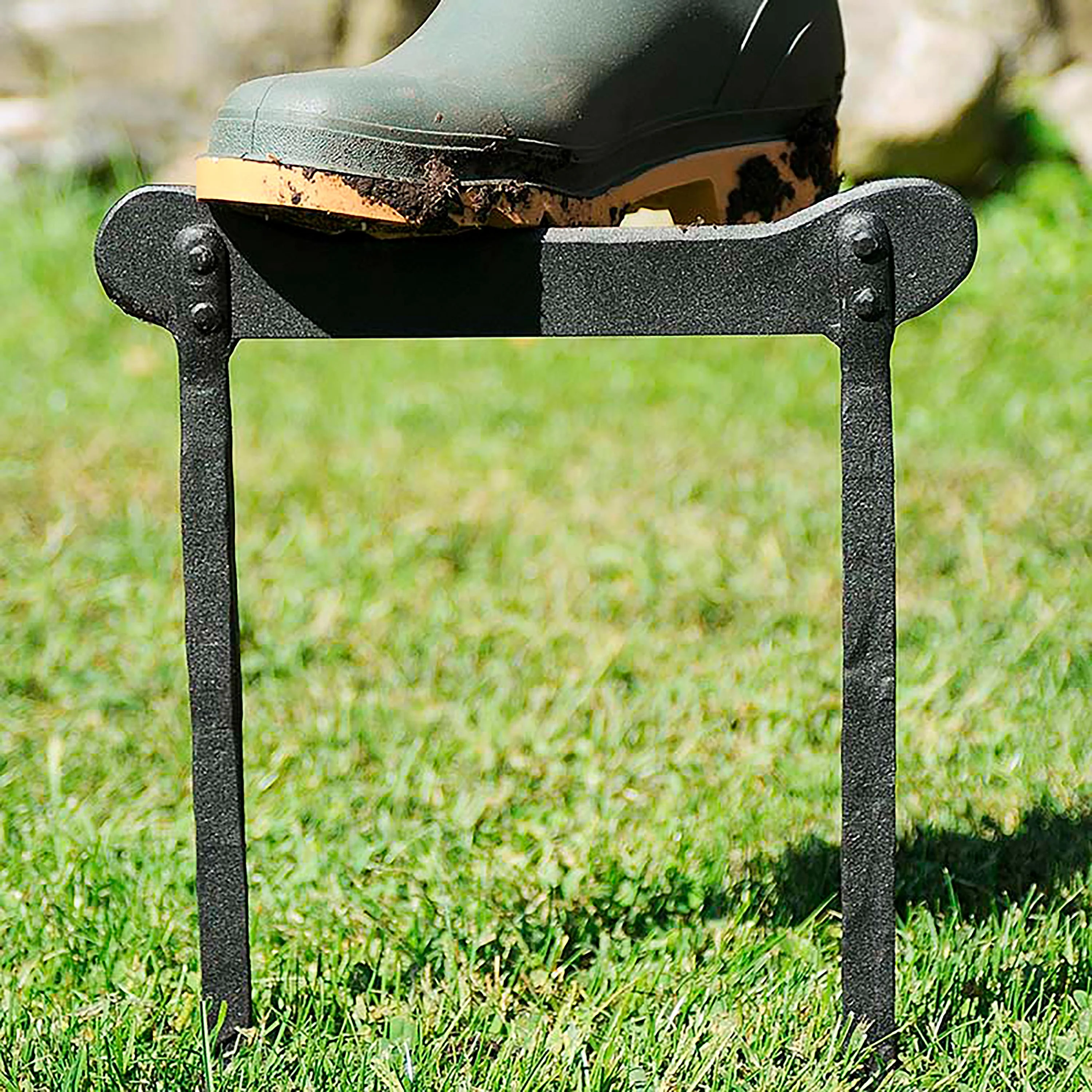 Wrought Iron Powder-Coated Boot Scraper