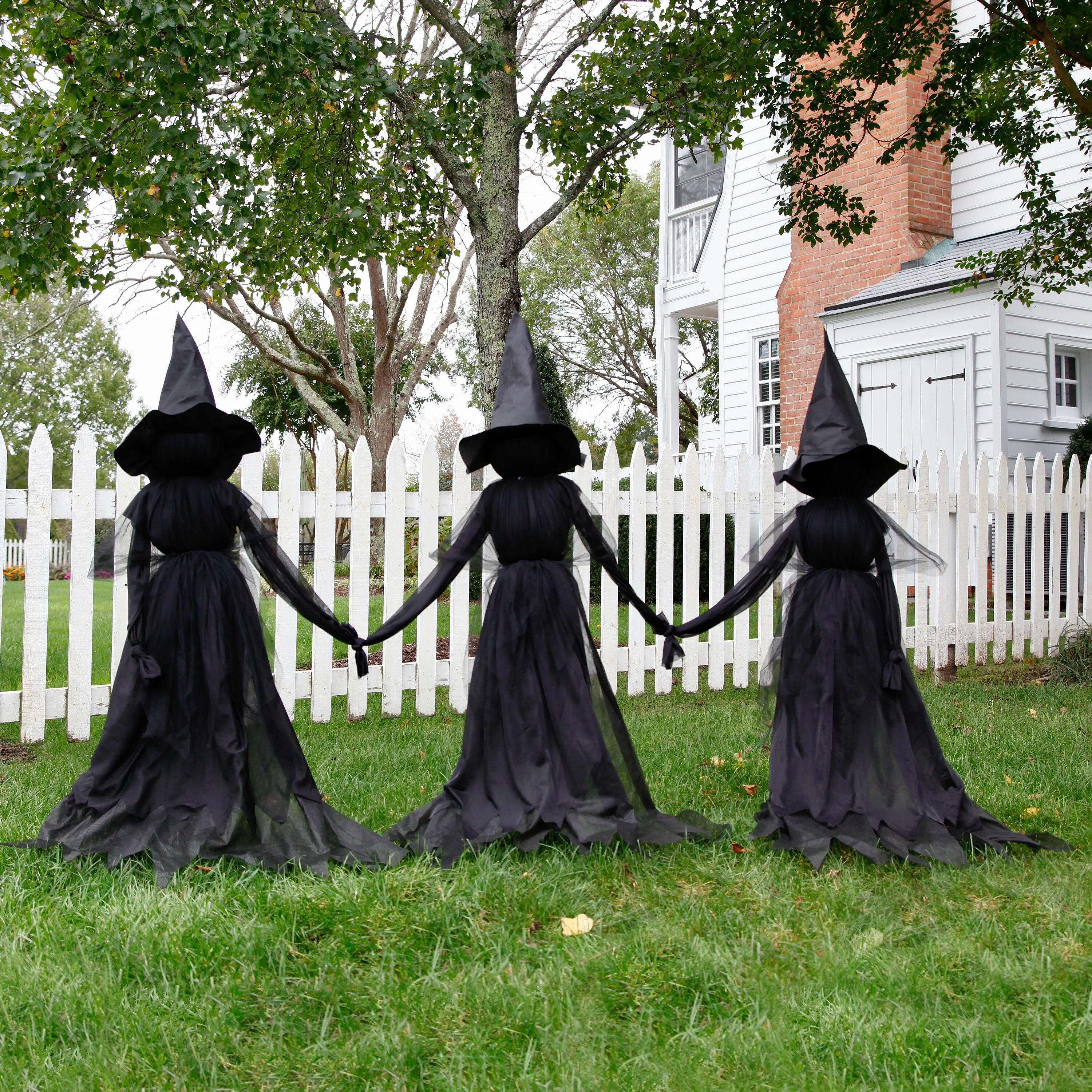Lighted Halloween Witch Stakes, Set of 3 - Image 4