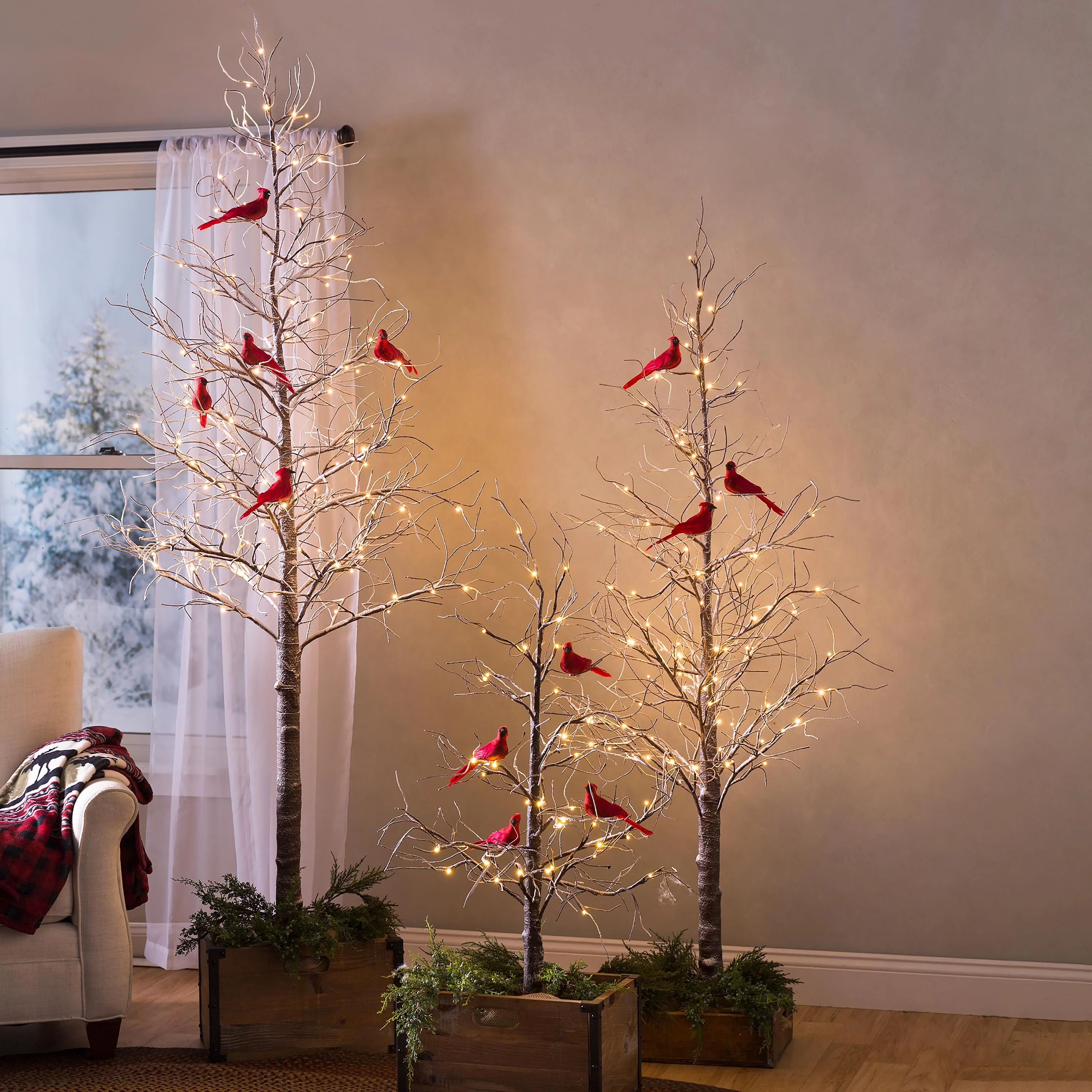 Large Indoor/Outdoor Snowy Lighted Tree, 8'H with 120 Lights - Image 3