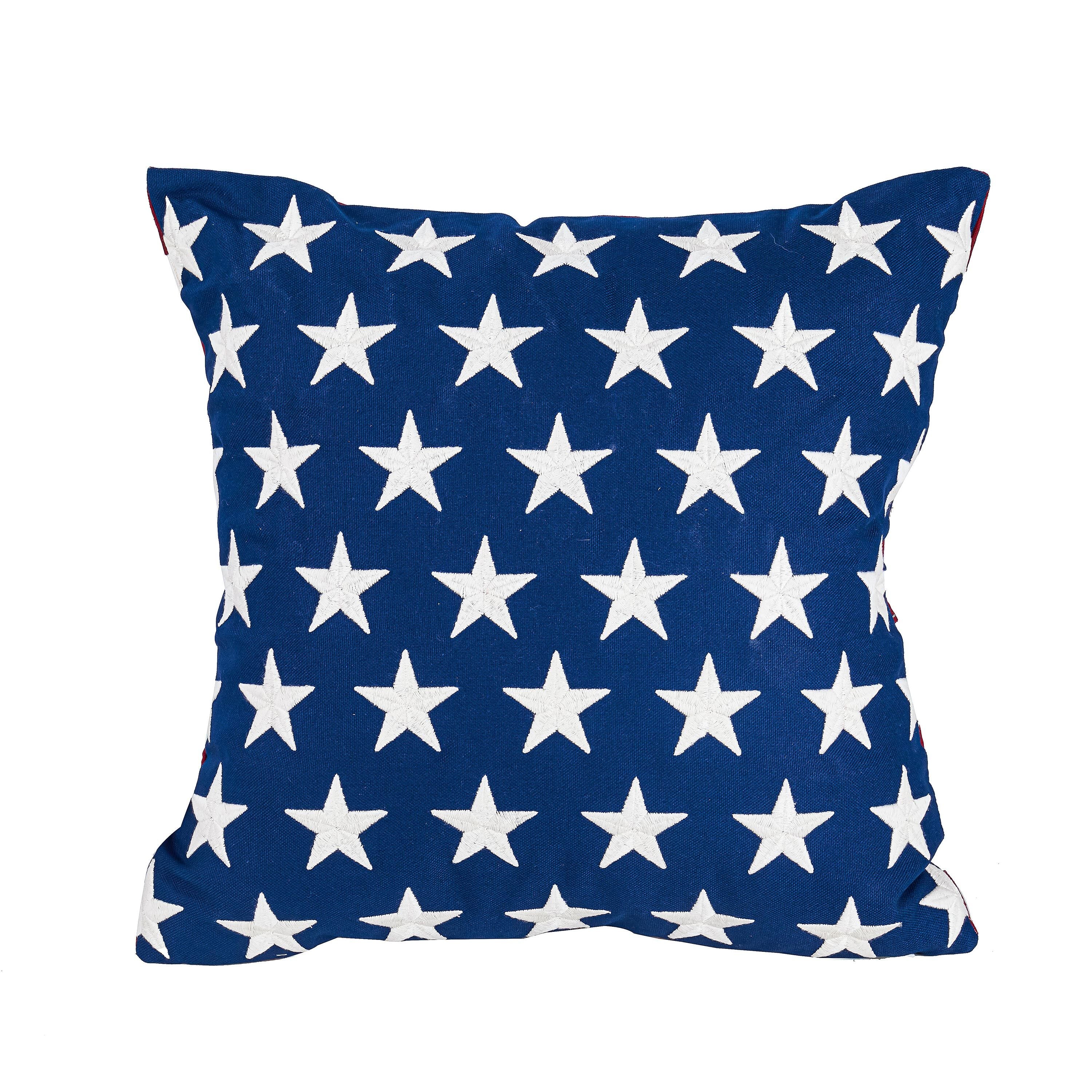 Indoor/Outdoor Star-Spangled Double-Sided Flag Pillow - Image 3