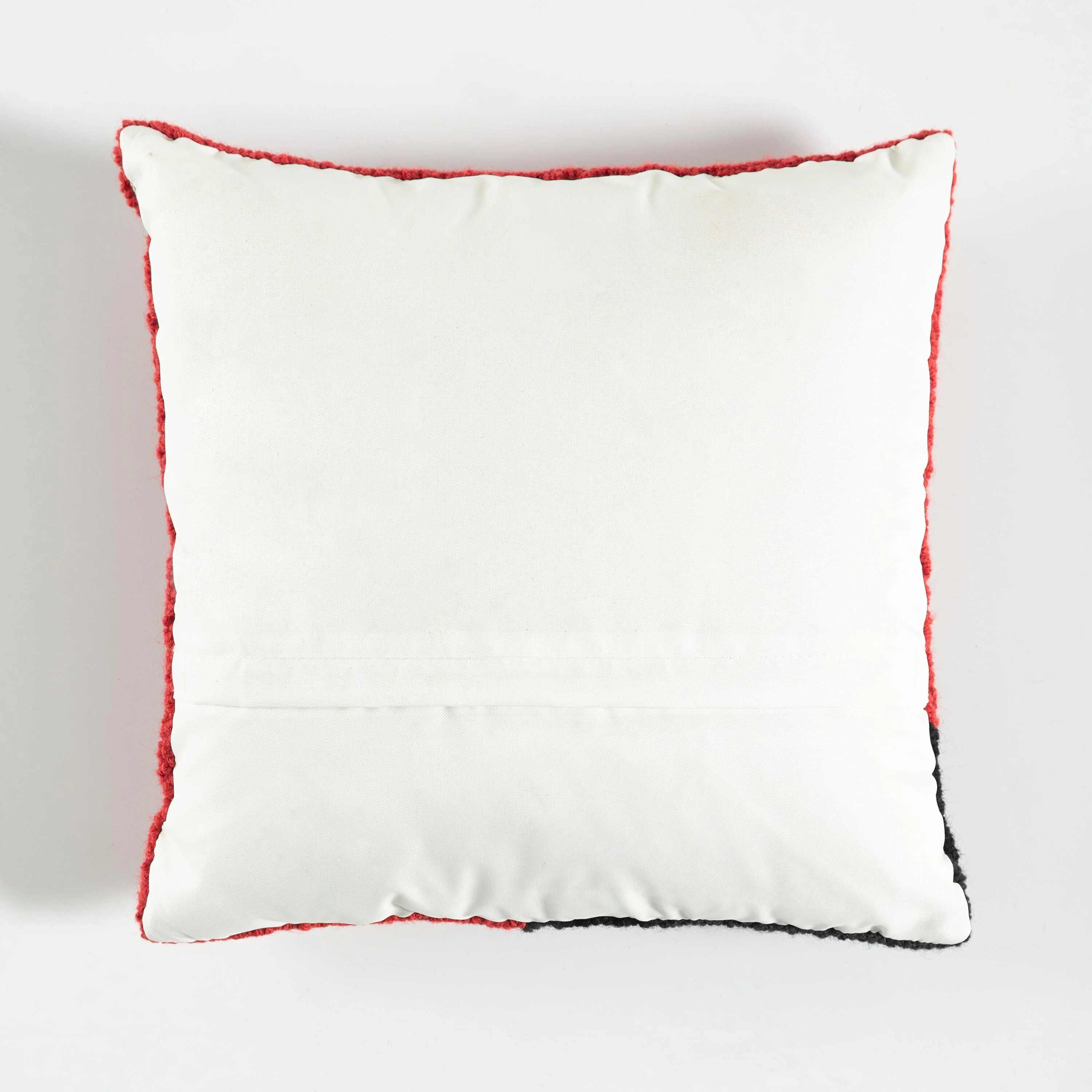 Holiday German Shepherd with Wreath Hand-Hooked Wool Throw Pillow - Image 5