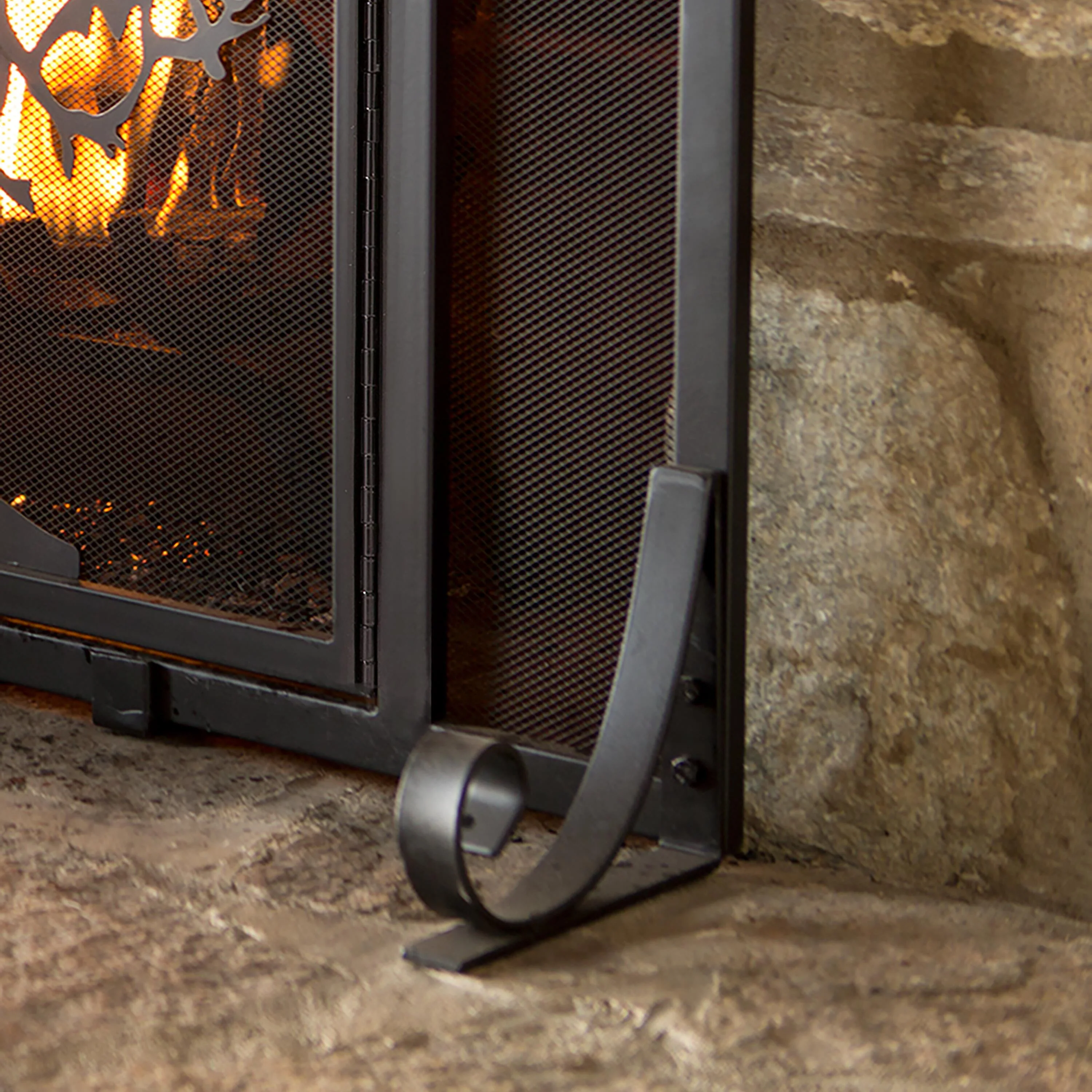 Large Tree of Life Fire Screen with Door - Image 3