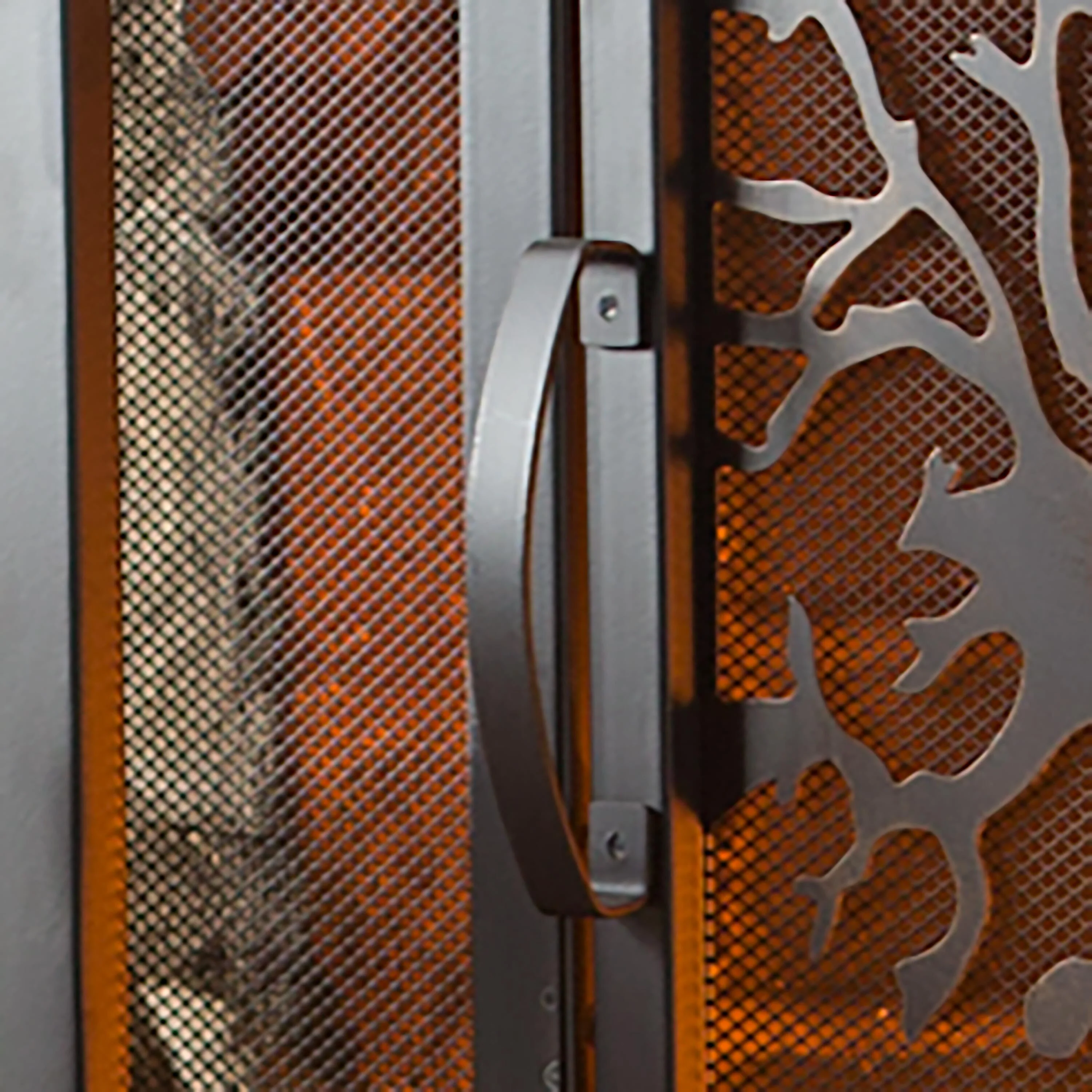 Large Tree of Life Fire Screen with Door - Image 4