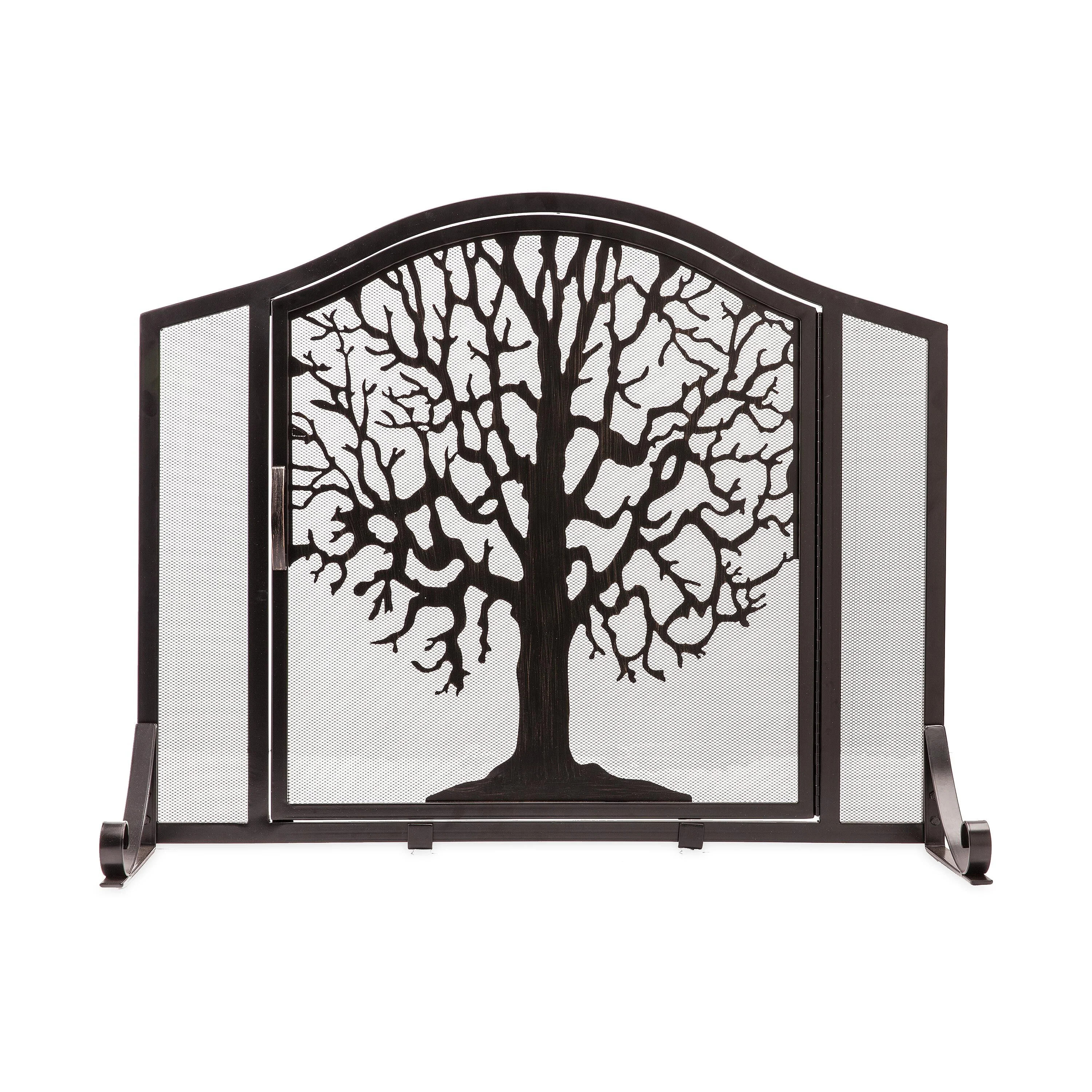 Large Tree of Life Fire Screen with Door - Image 6