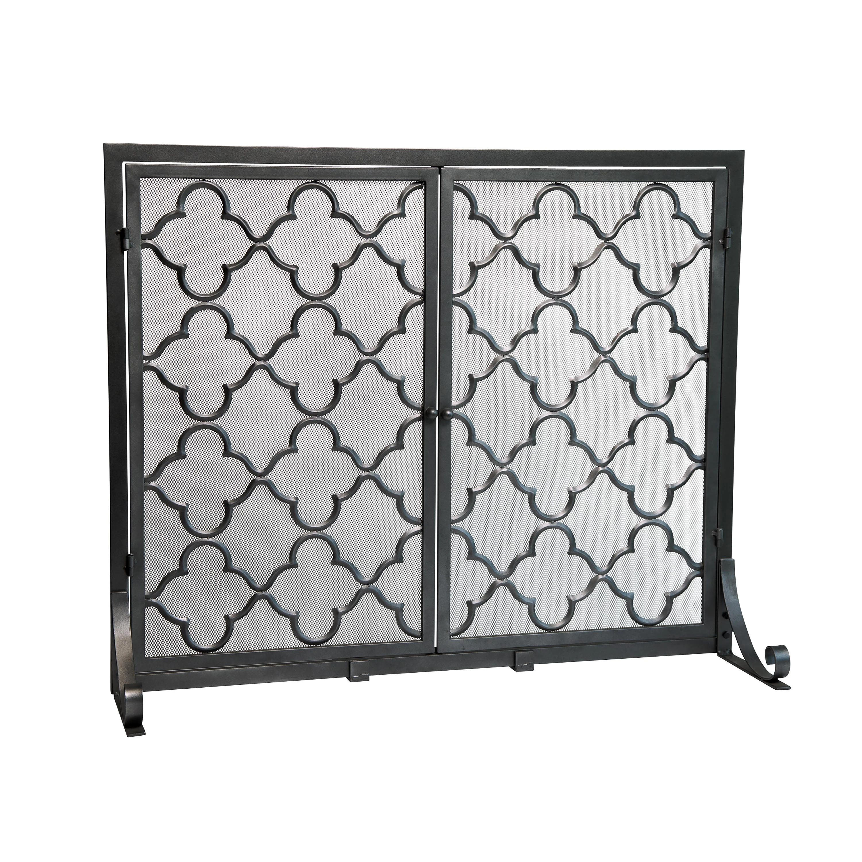 Small Geometric Screen with Doors, 38"W x 31"H - Image 2