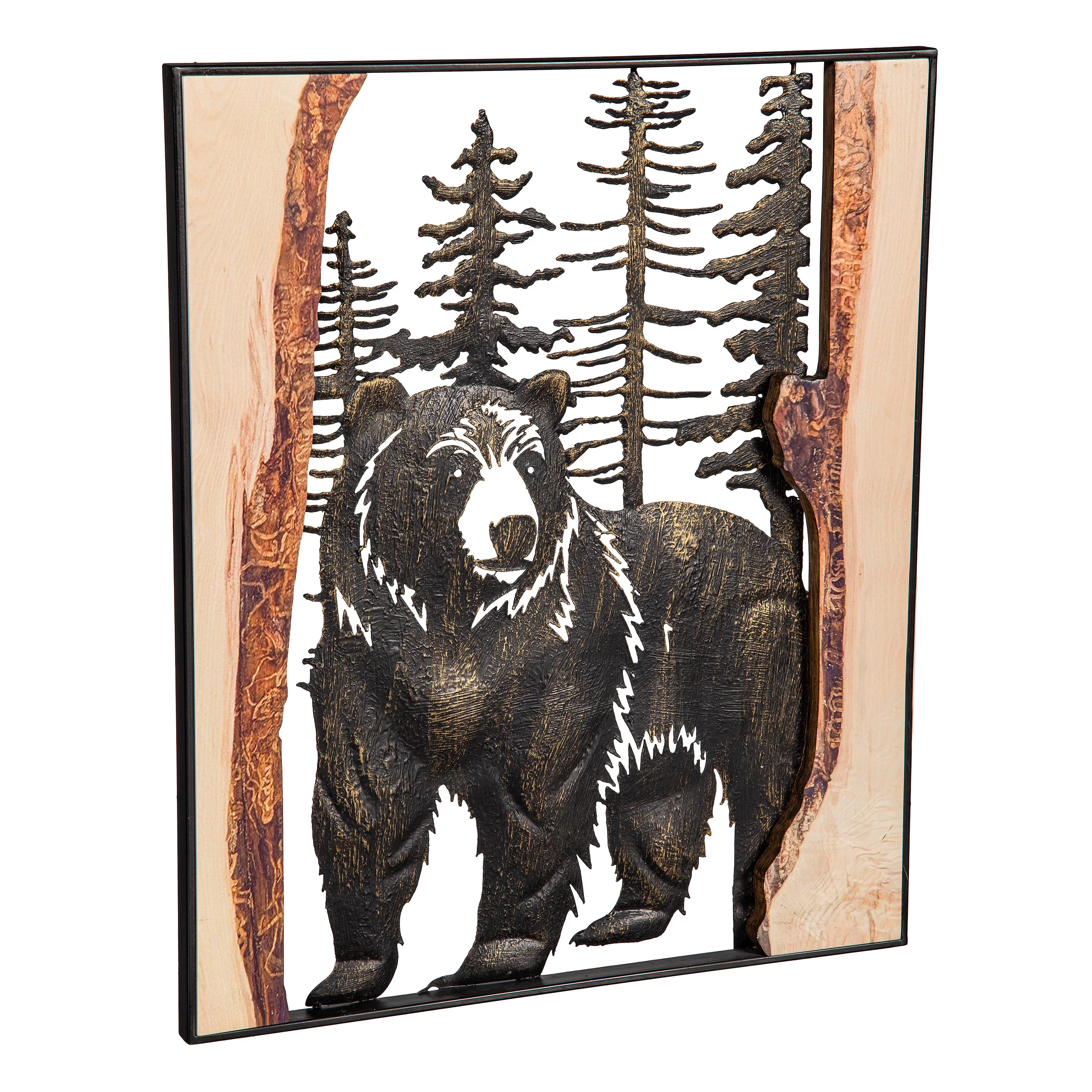 Woodland Storybook Indoor Wall Decor, Laser Cut Metal & Wood Wall Art, Bear - Image 5