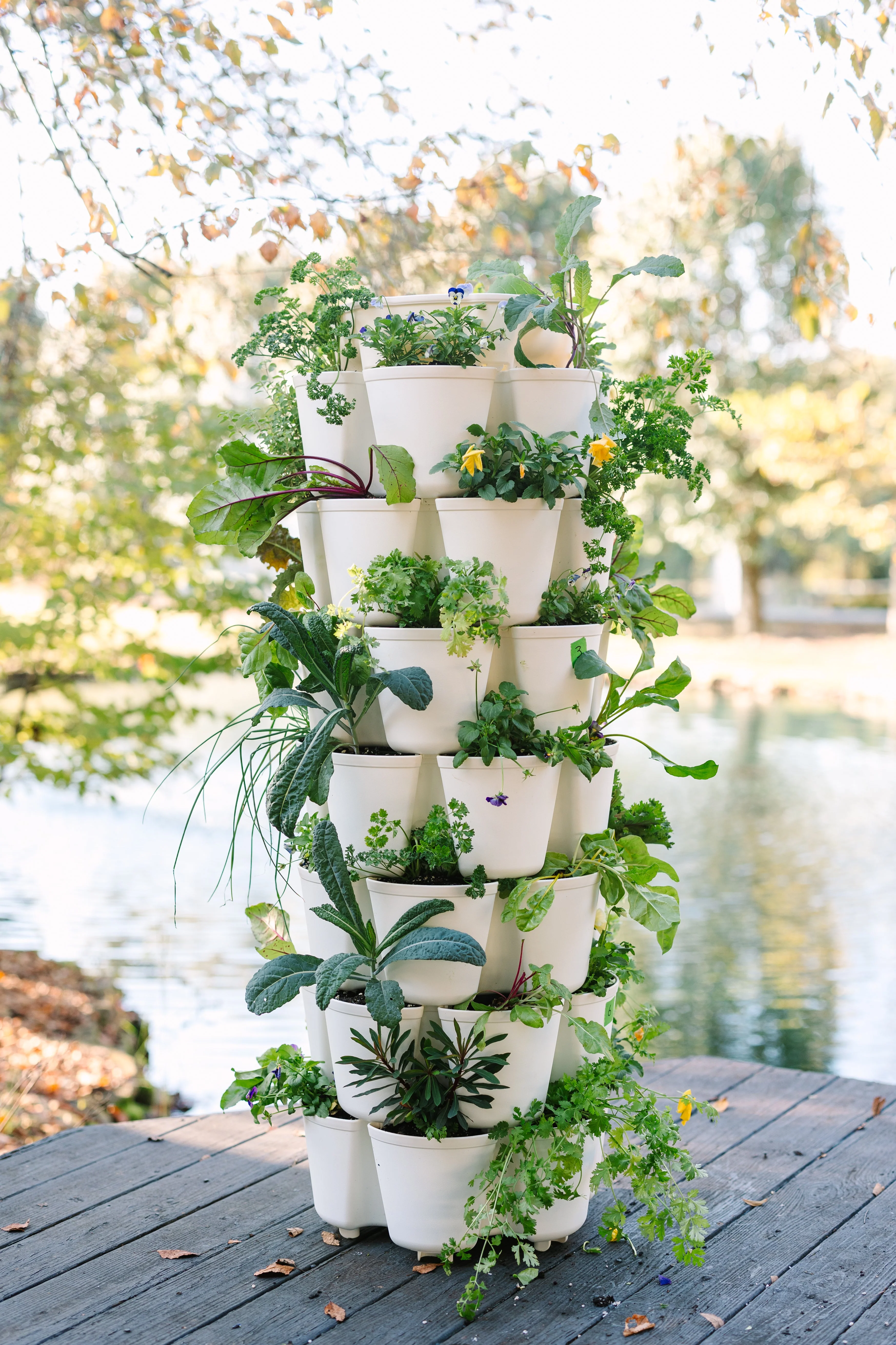 7 Tier GreenStalk Garden Leaf Vertical Planter - Basic Texture - Image 12