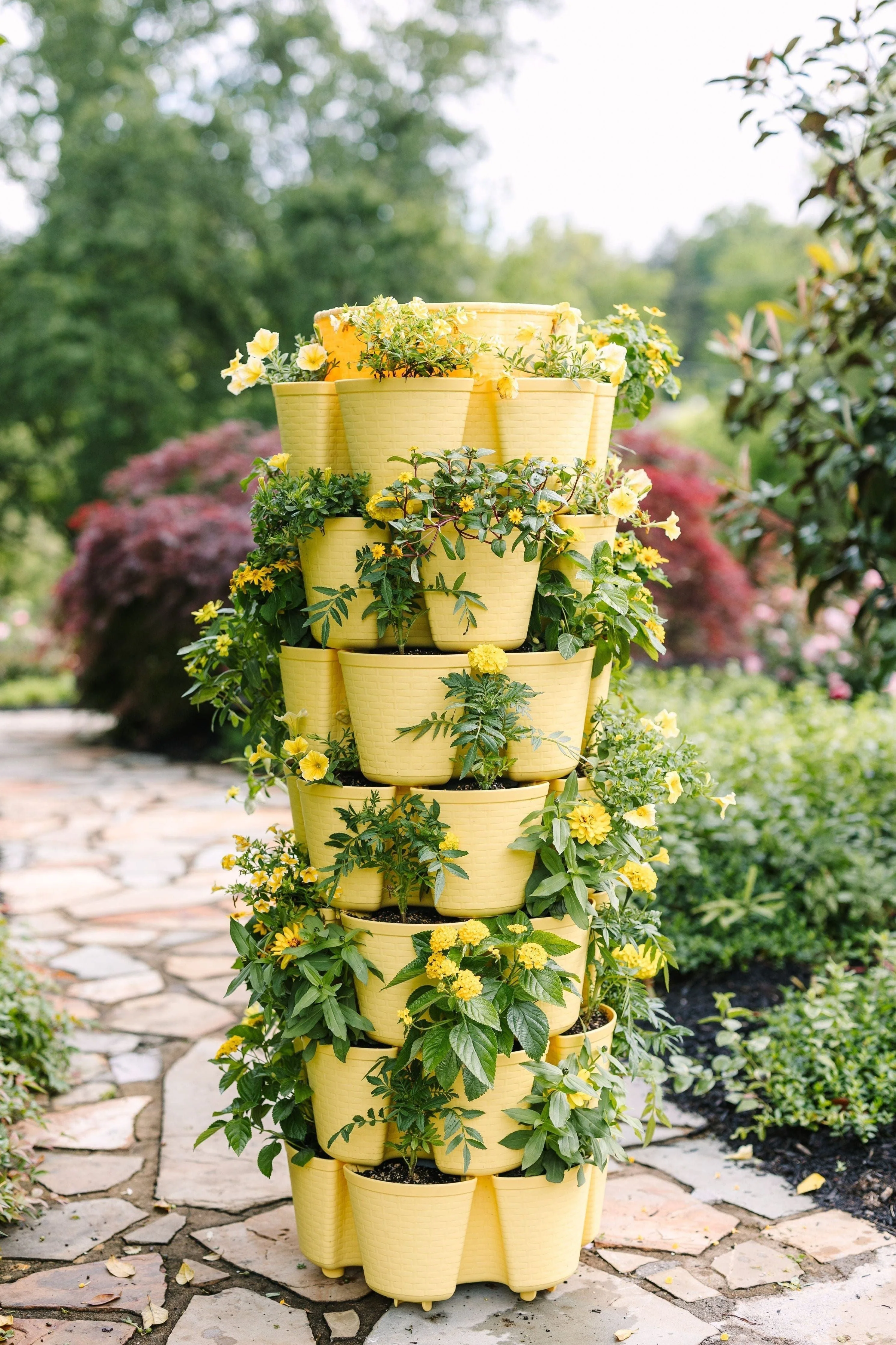 7 Tier GreenStalk Garden Leaf Vertical Planter - Basket Weave Texture