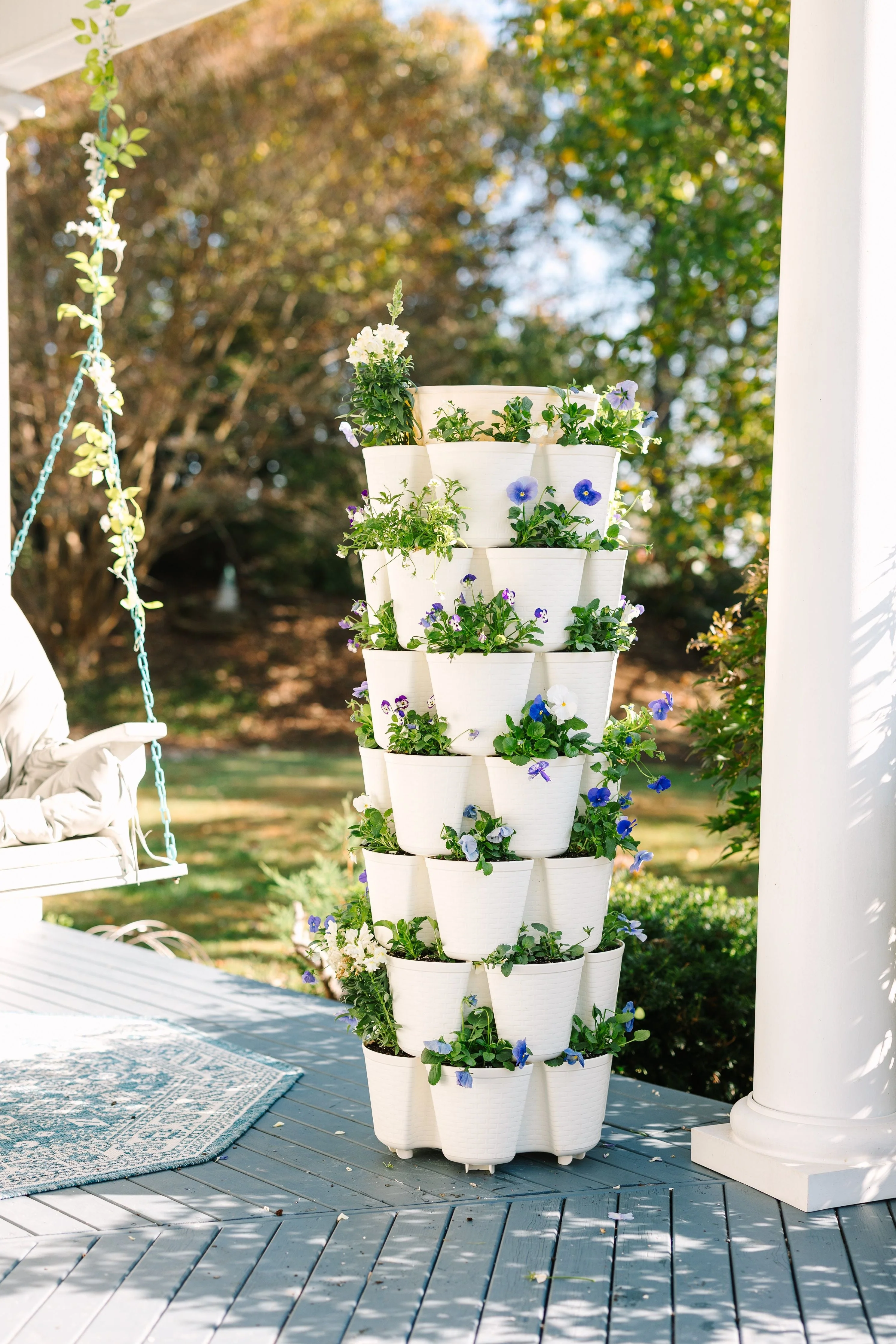 7 Tier GreenStalk Garden Leaf Vertical Planter - Basket Weave Texture - Image 9