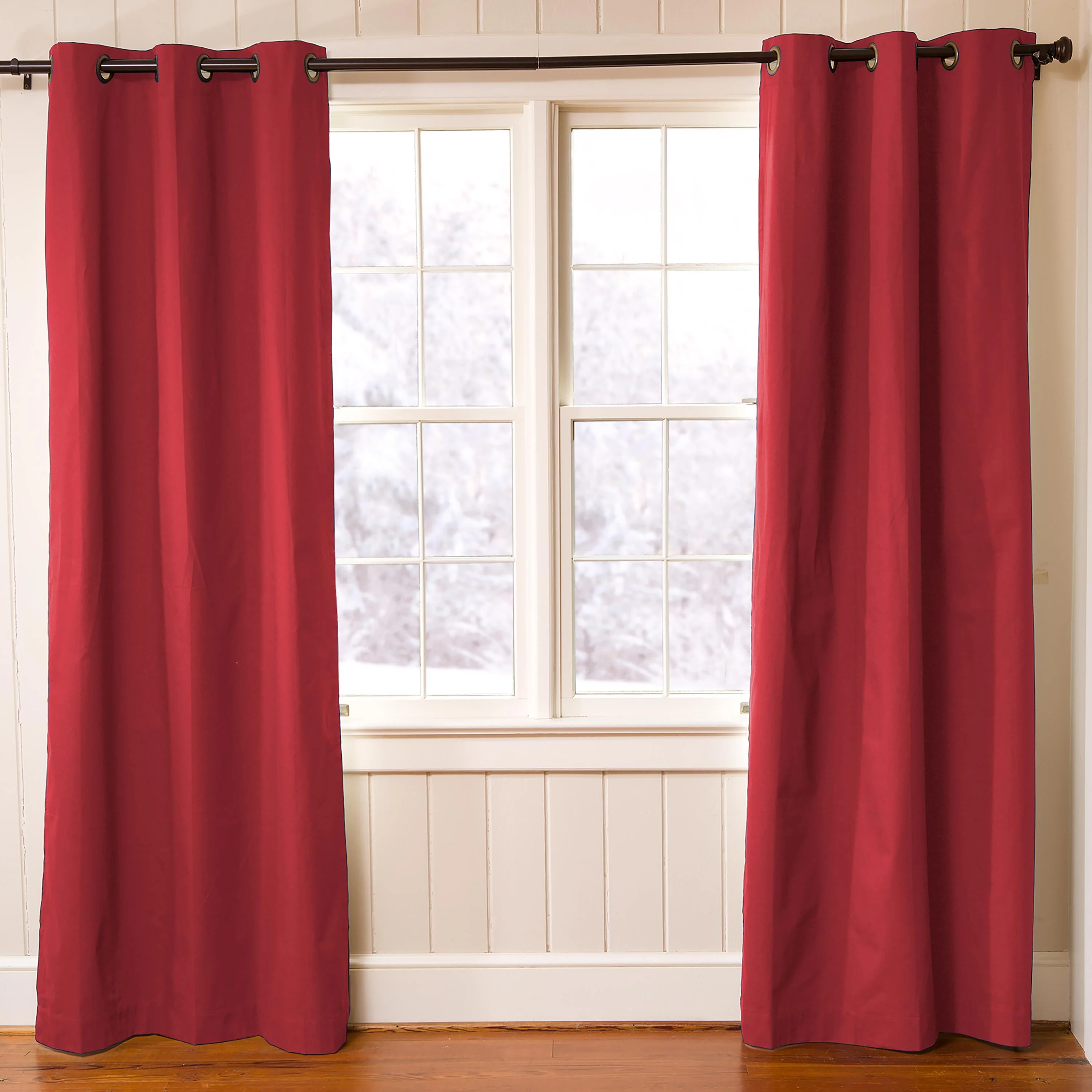 84"L Double-Width Thermalogic Energy Efficient Insulated Solid Grommet-Top Curtain Pair - Image 5