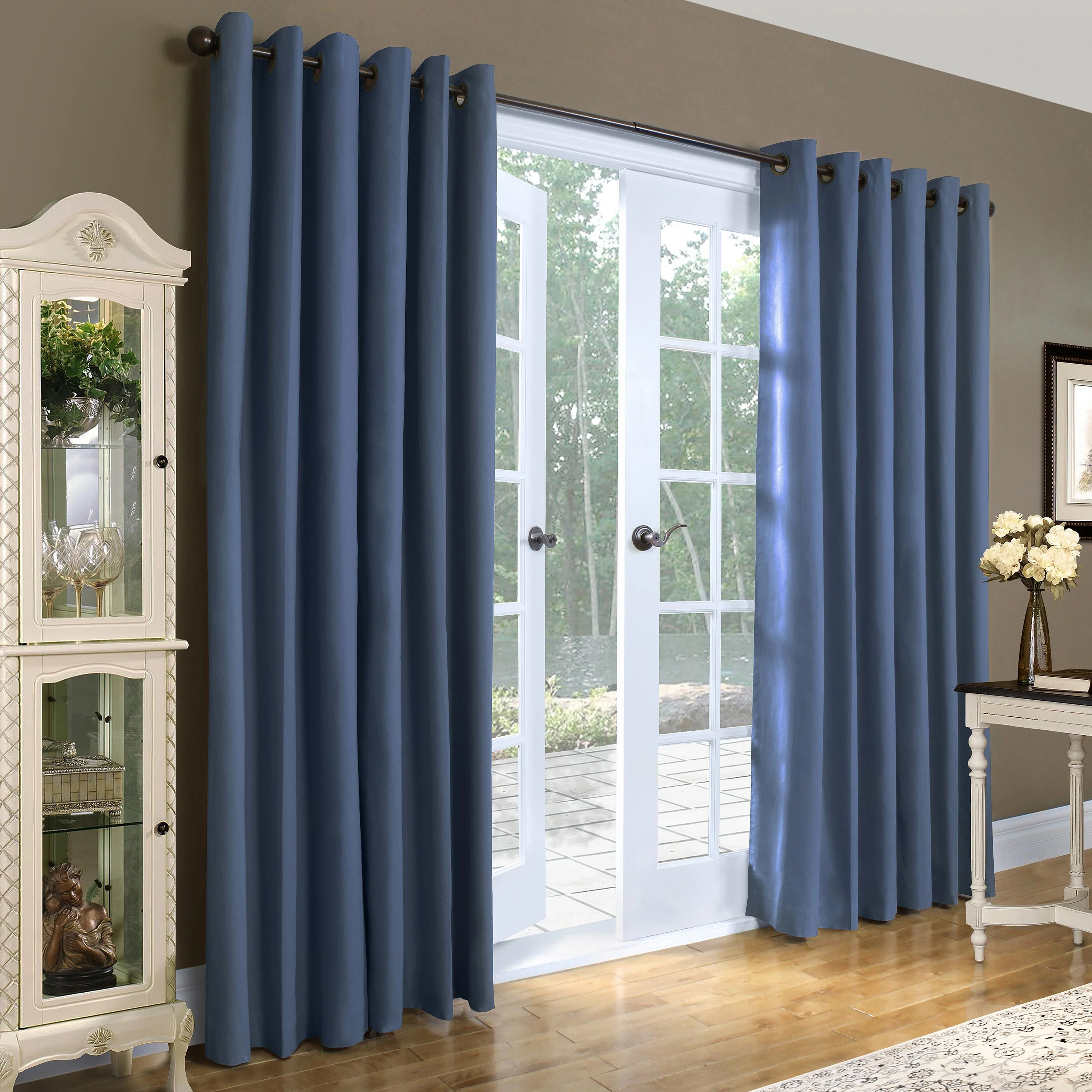 84"L Double-Width Thermalogic Energy Efficient Insulated Solid Grommet-Top Curtain Pair - Image 7
