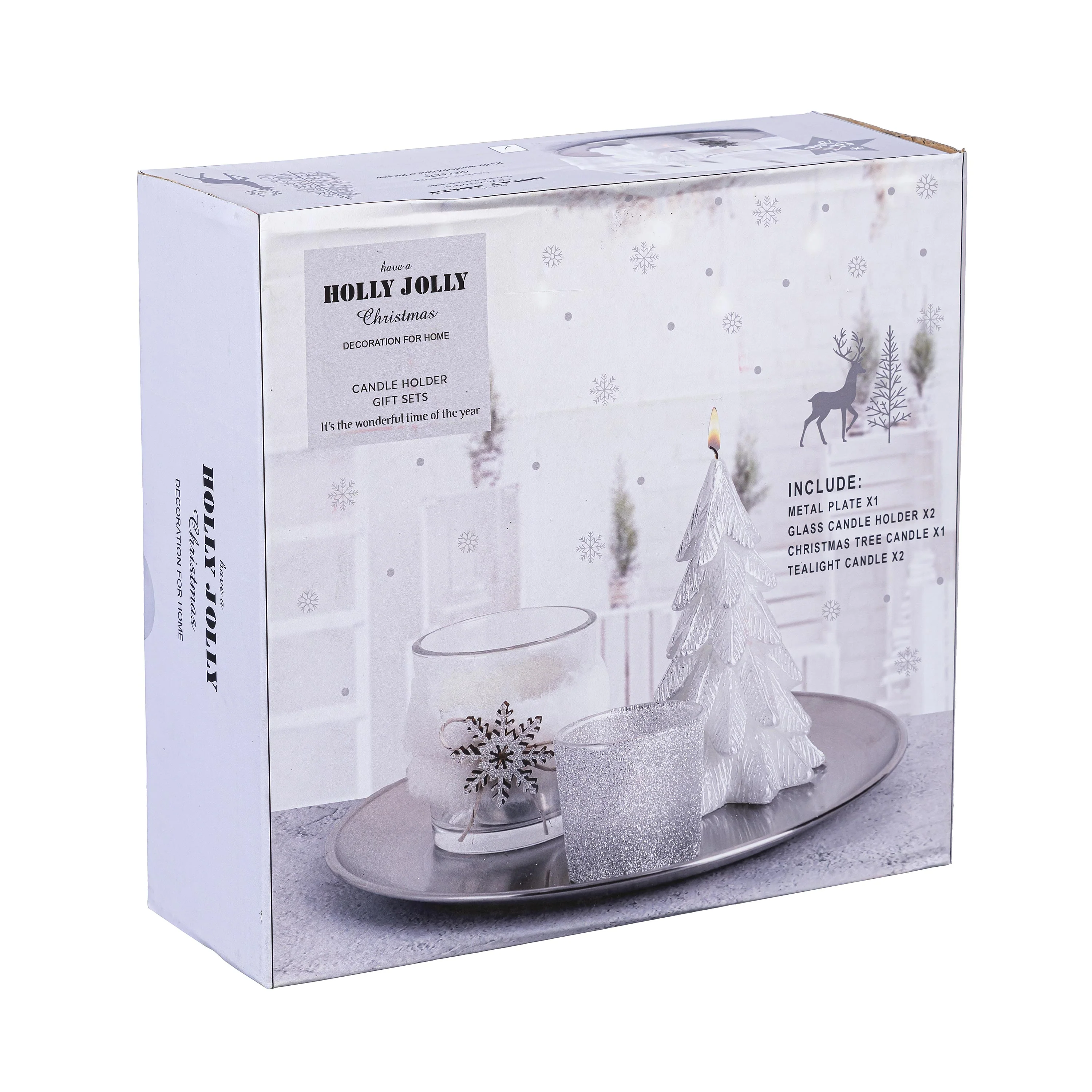 Season to Sparkle Candle, White Winter Candle and Accessories Table, Set - Image 4