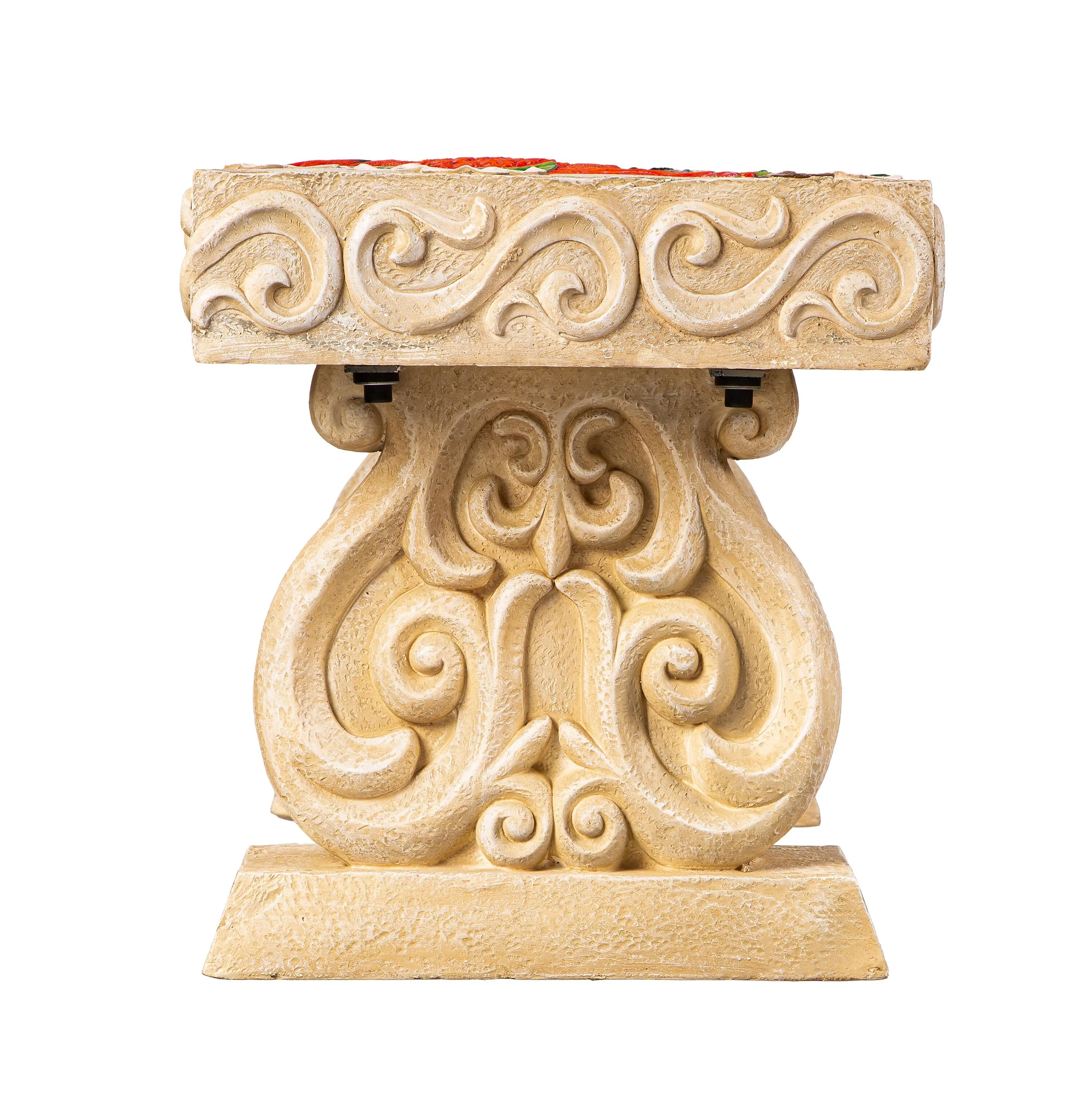Cardinals Appear Memorial LED Resin Garden Bench - Image 10