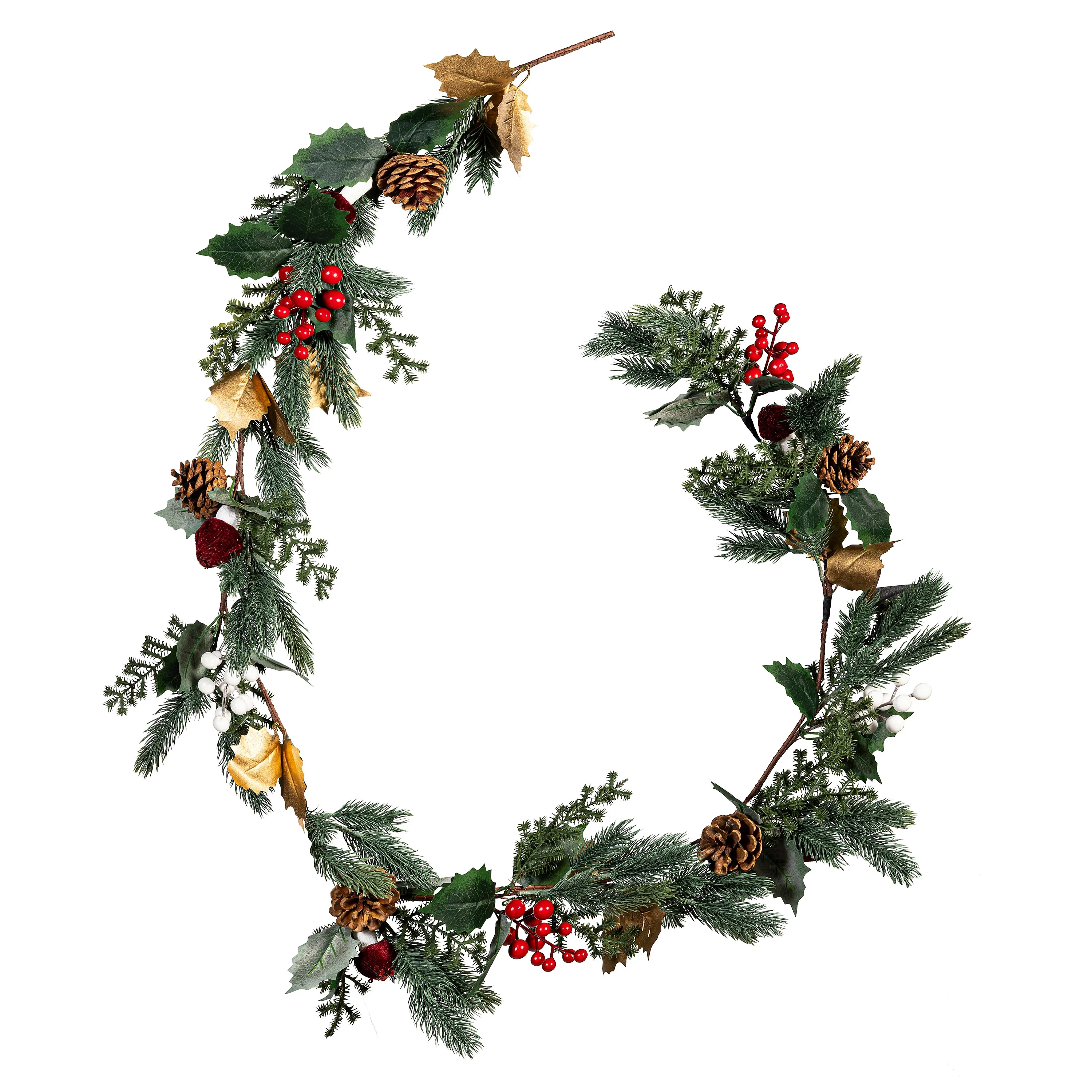 Woodland Storybook Garland Artificial with Pine Cone and Berry, 72”H