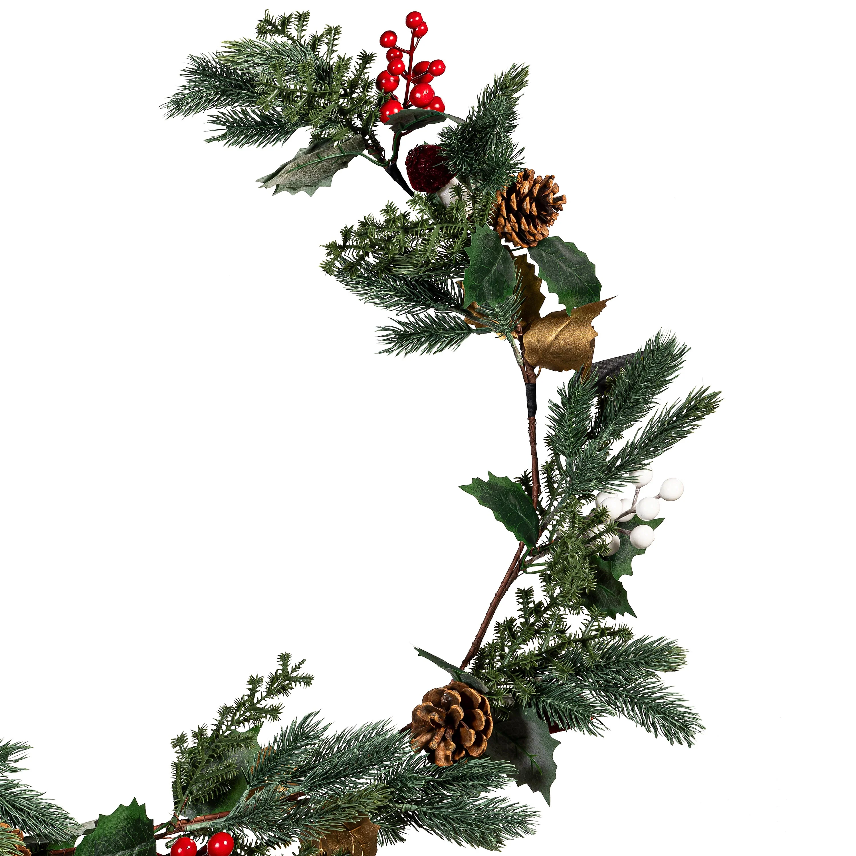 Woodland Storybook Garland Artificial with Pine Cone and Berry, 72”H - Image 2