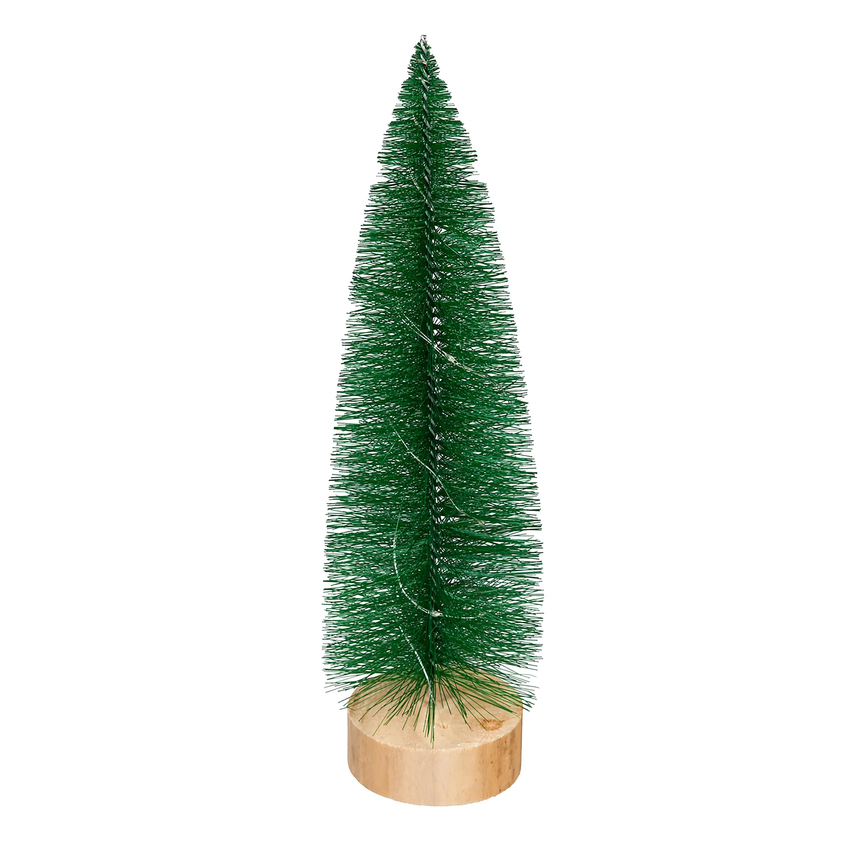 Bottle Brush Trees with LED String Lights, Set of 3 - Image 3