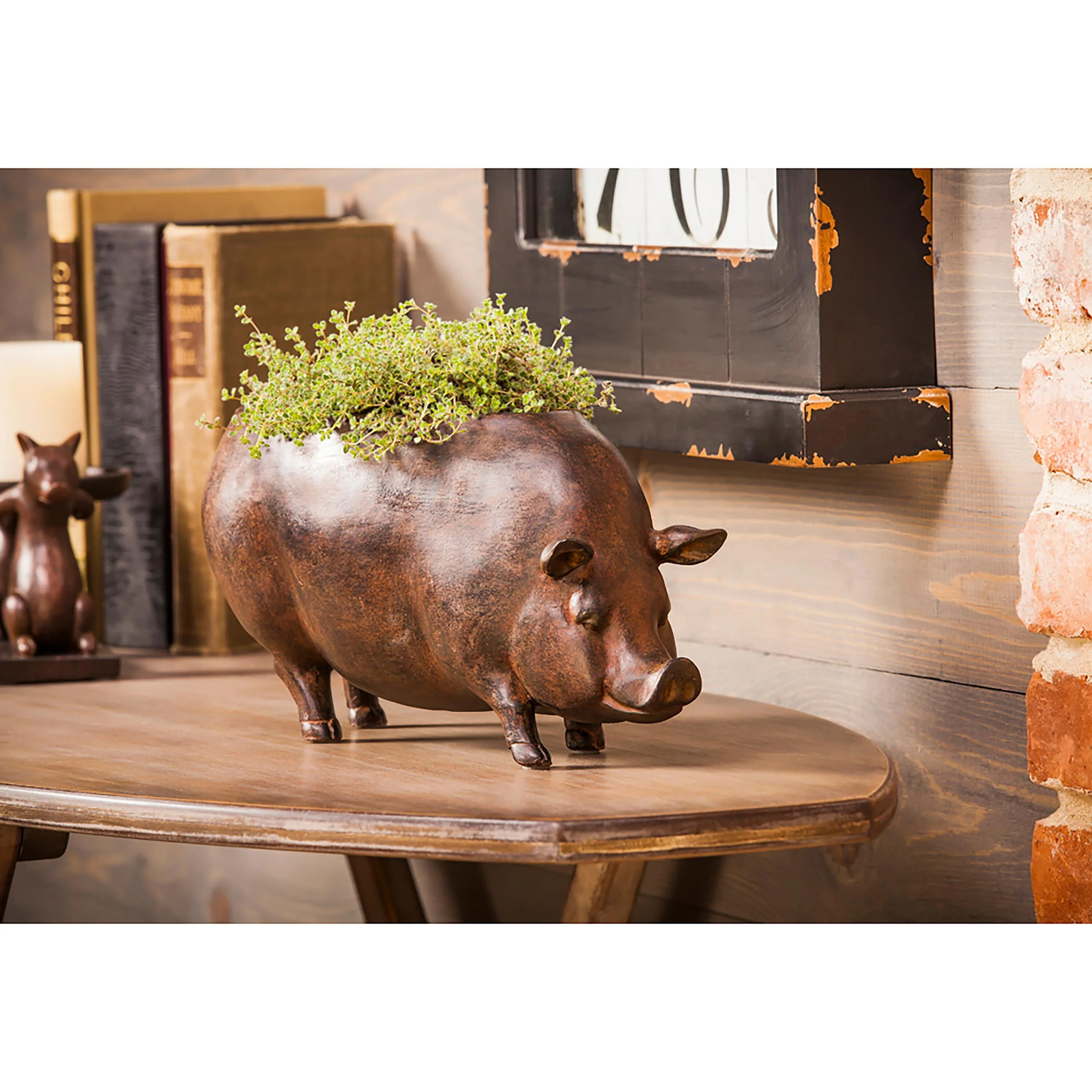 Resin Pig Planter - Image 3