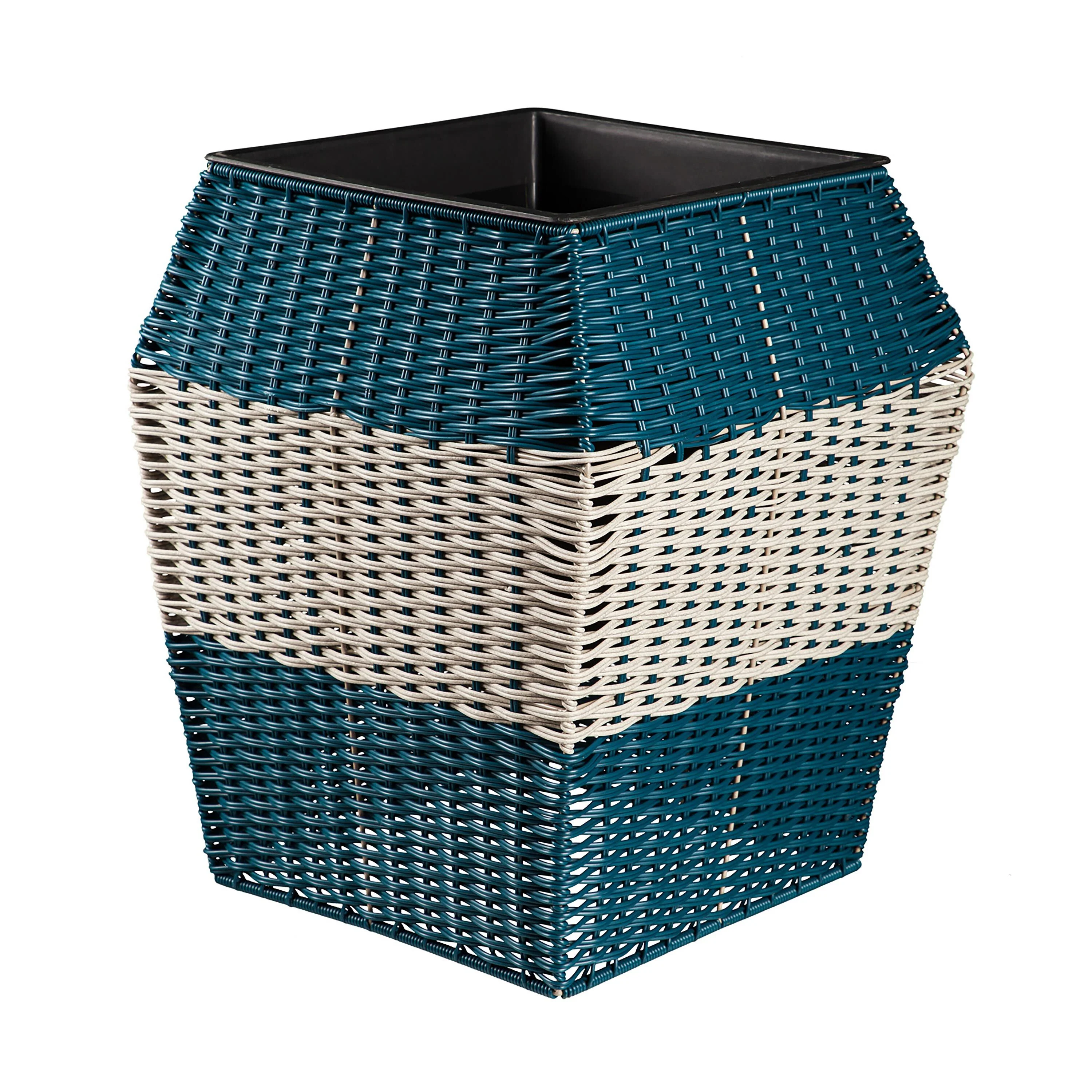 Indoor/Outdoor Coastal Wicker Planters, Set of 3 - Image 3