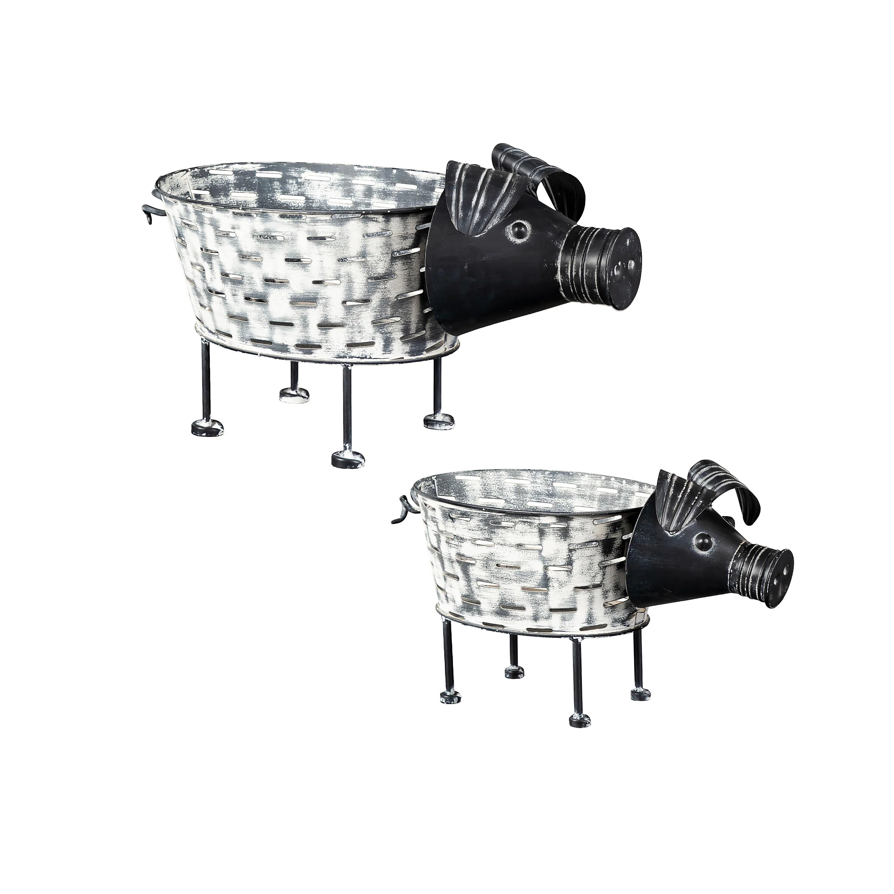 Rustic Pig Planters, Set of 2 - Image 2
