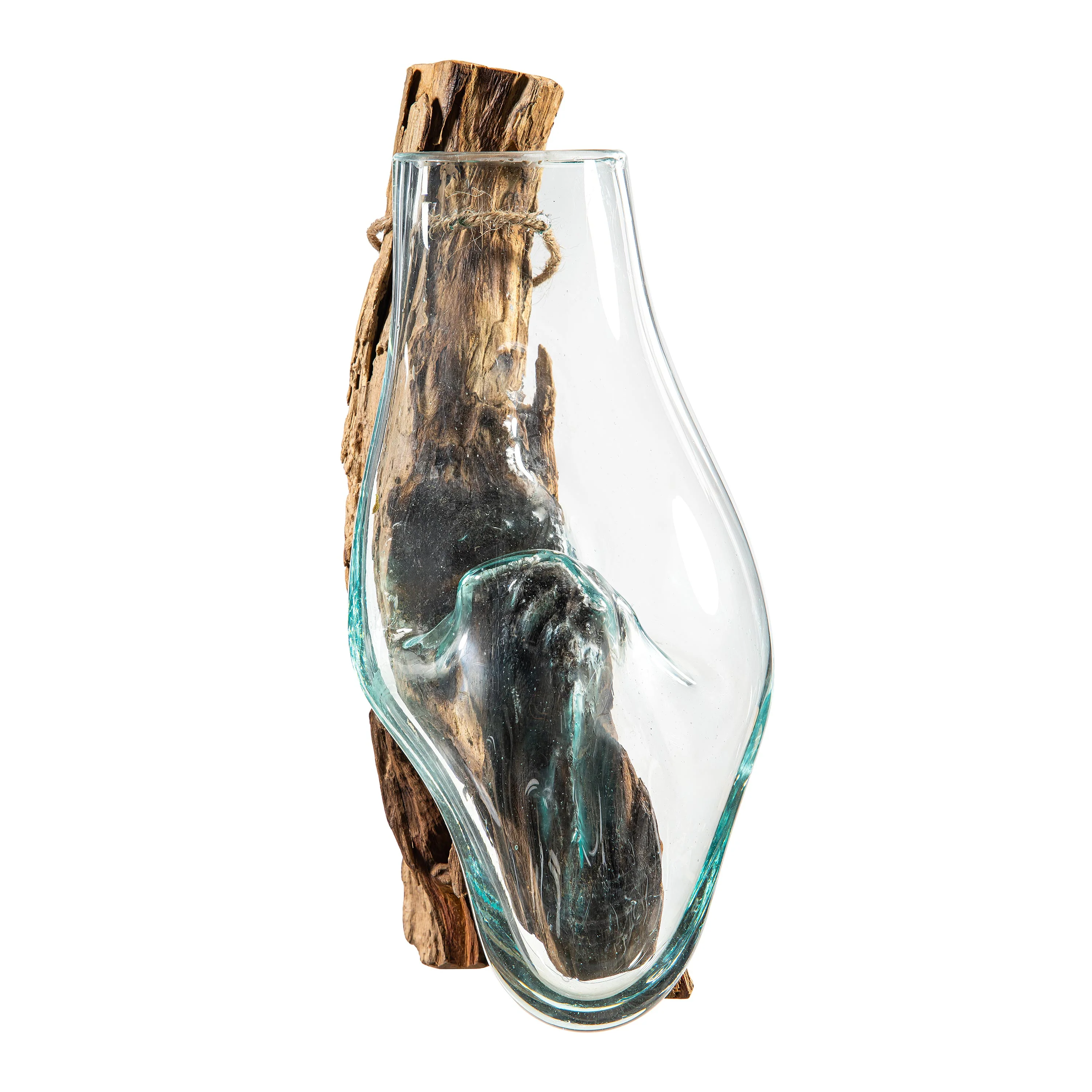 Wall Mounted Glass Planter on Driftwood - Image 3