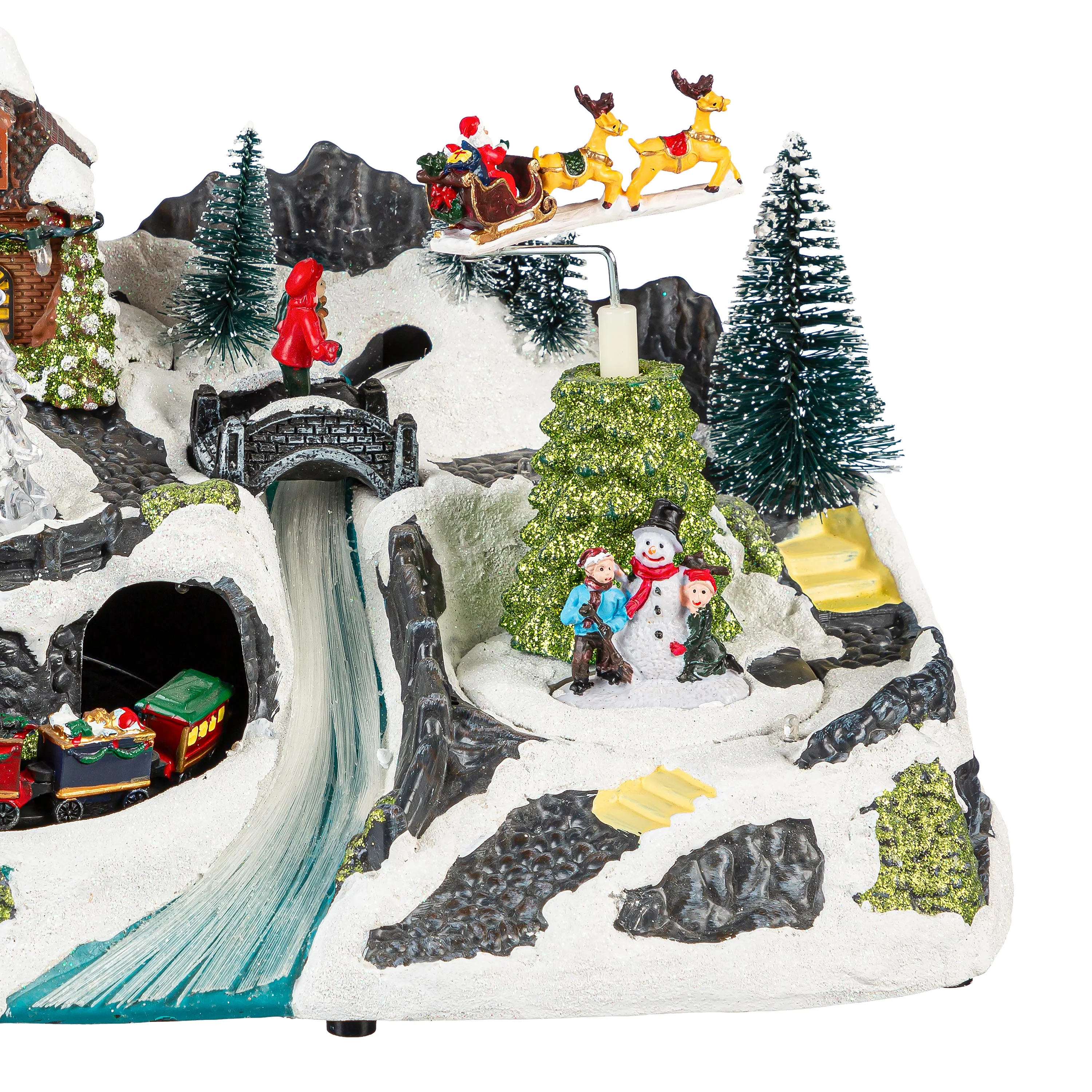 Heartfelt Cheer LED Table Decor Plastic Christmas Winter Scene, Motion, and Music, 13.5"L - Image 7