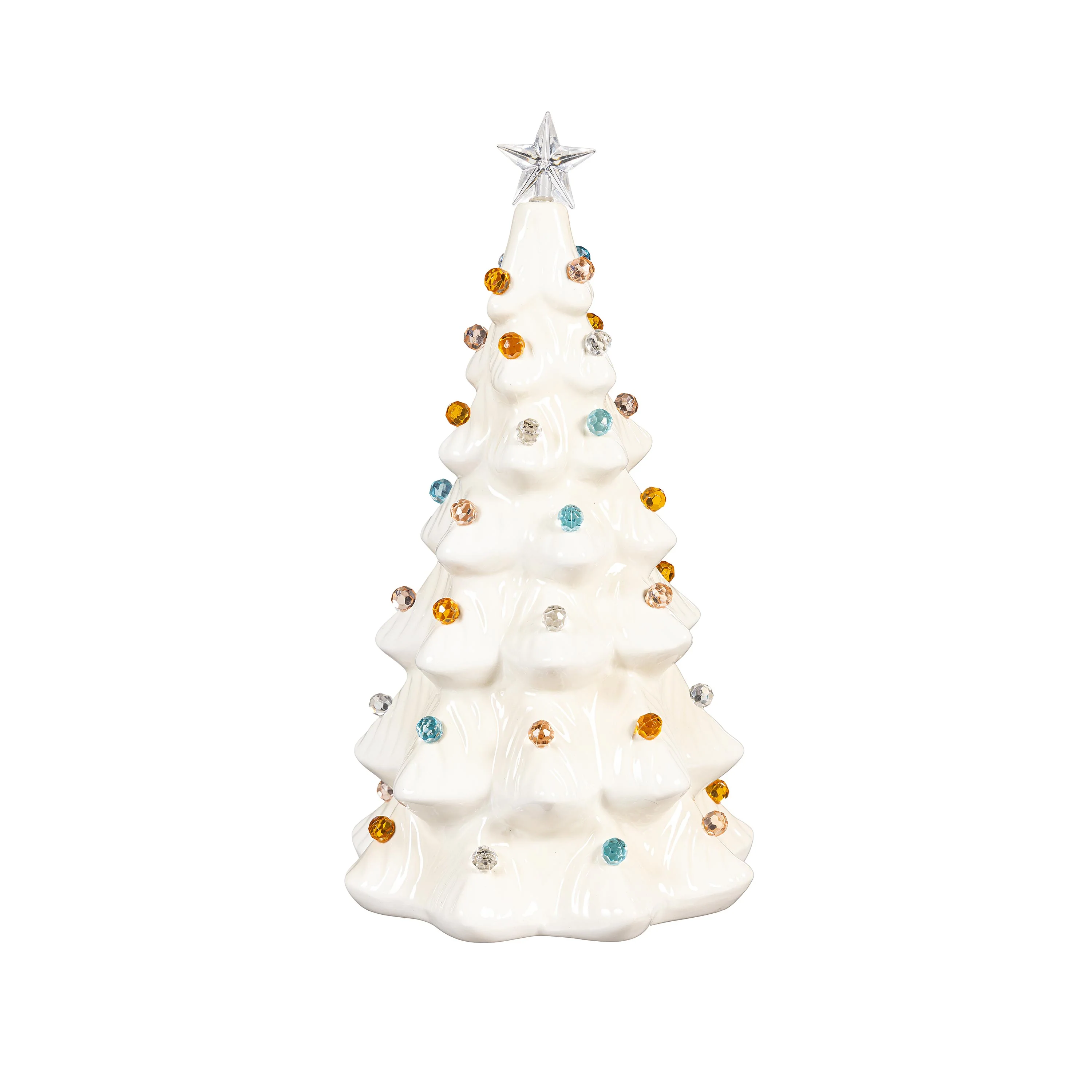 Season to Sparkle LED Table Décor Ceramic Christmas Tree, 11.25"H - Image 2